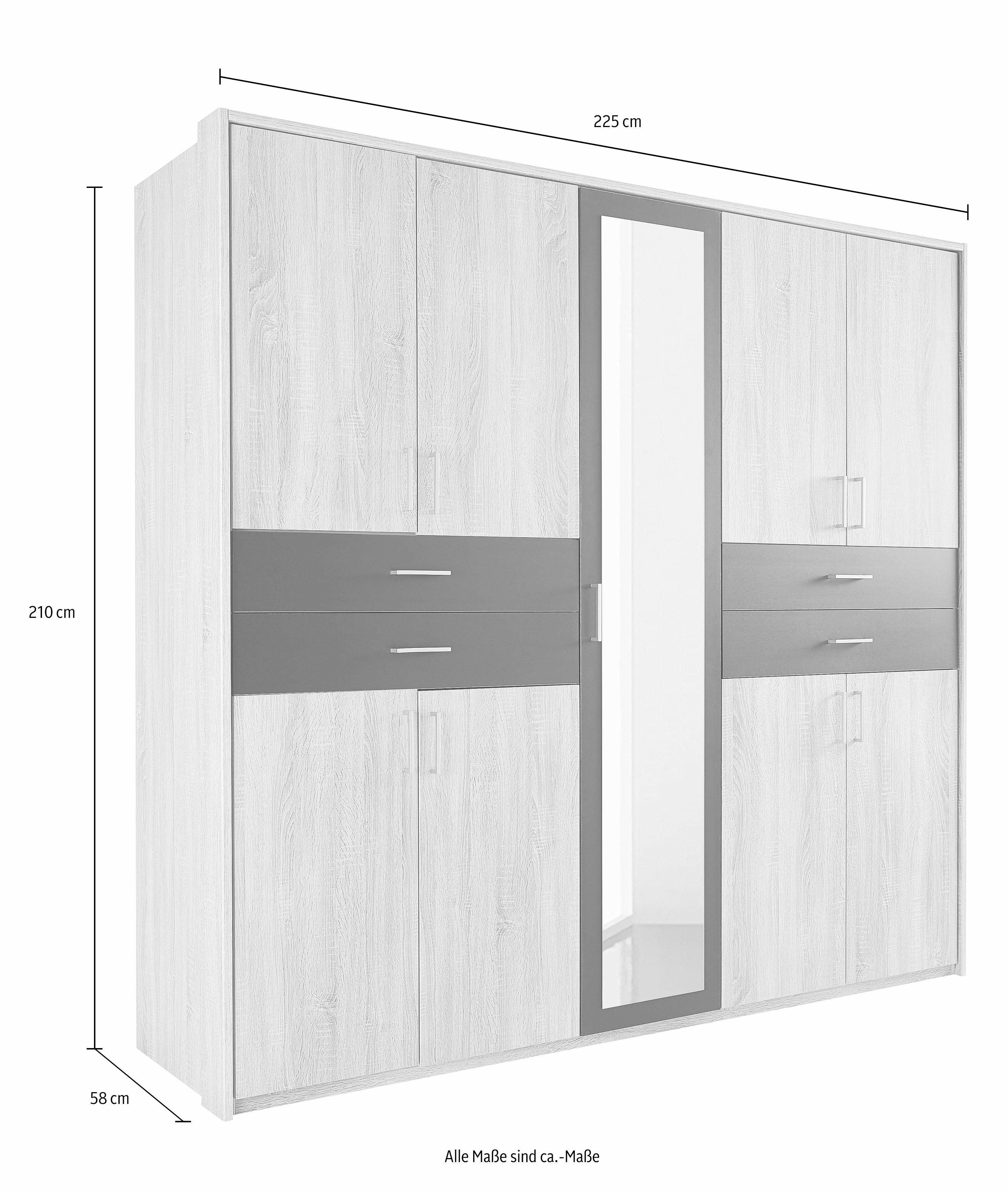 Wimex Kledingkast Taiga kledingkast met spiegel OTTOs Choice besteller met lades op comfortabele hoogte, garderobe slaapkamerkast