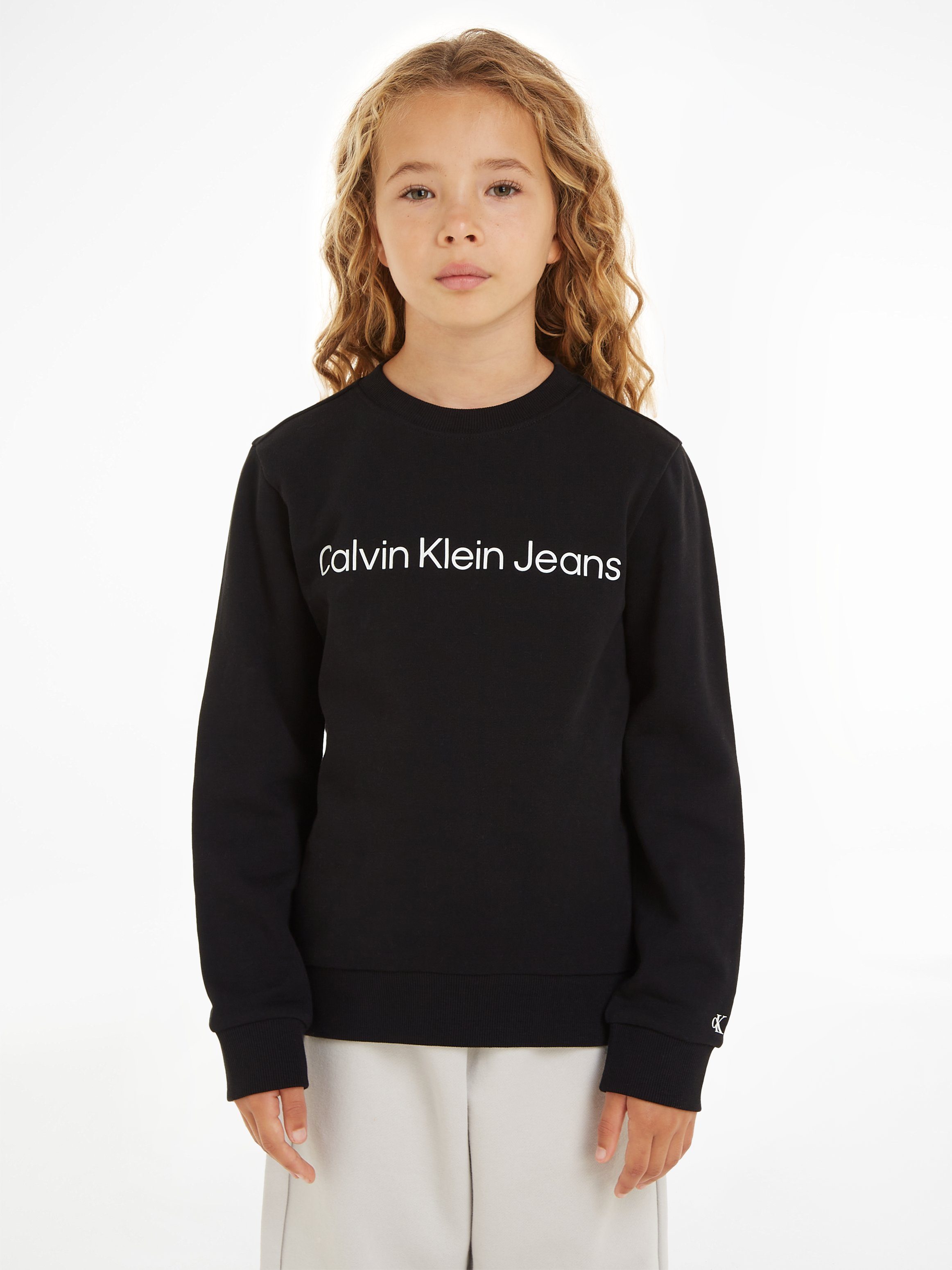 Calvin Klein Sweatshirt INST. LOGO REGULAR CN voor kinderen tot 16 jaar