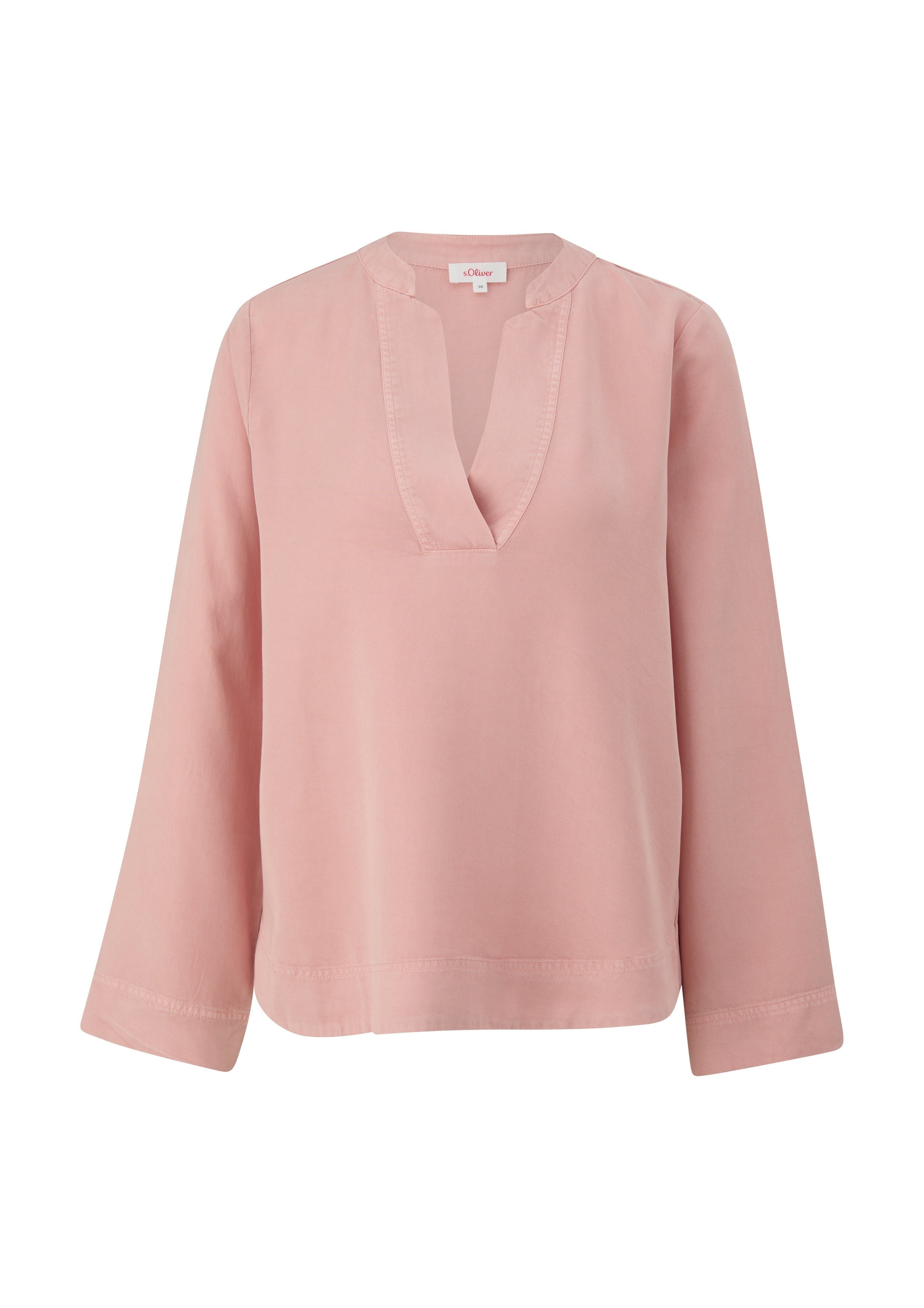 s.Oliver Blouse met lange mouwen met een diepe v-hals