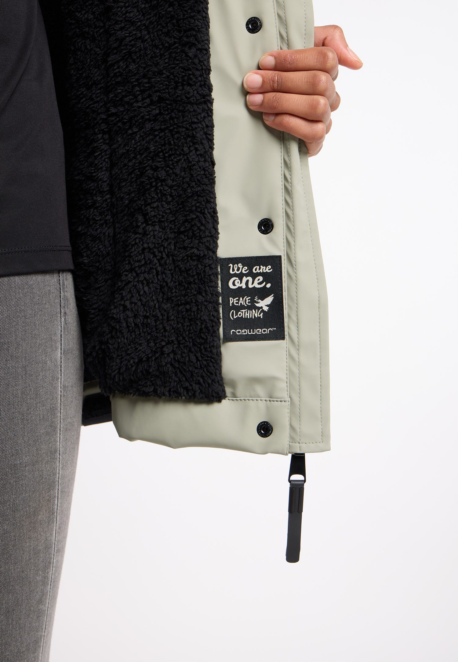 Ragwear Outdoorjack MONADIS RAINY WARM waterafstotende parka, gevoerd met verwarmende teddypluche