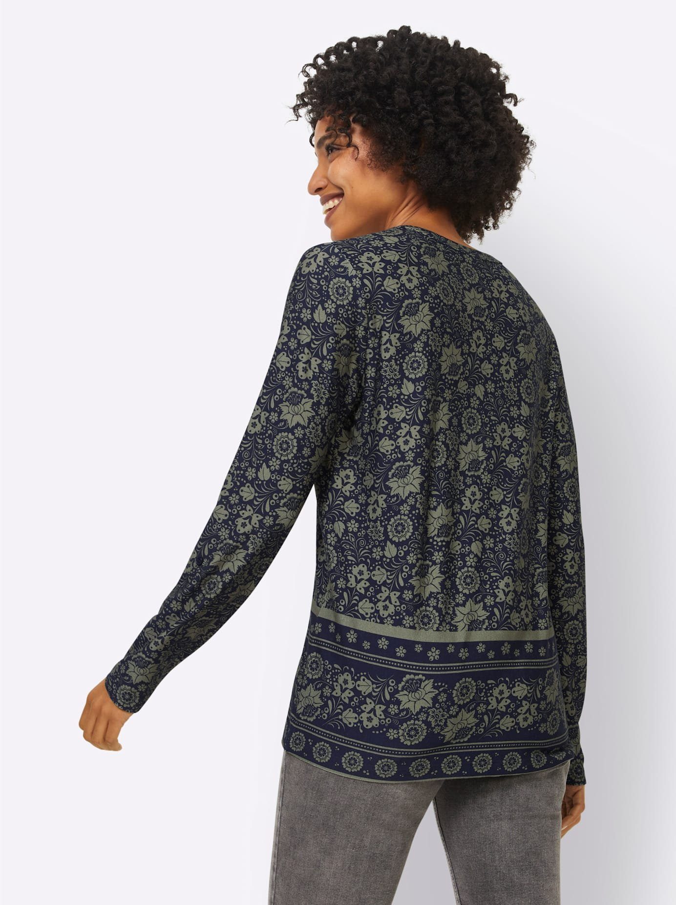 heine Shirt met lange mouwen Gedessineerd shirt (1-delig)