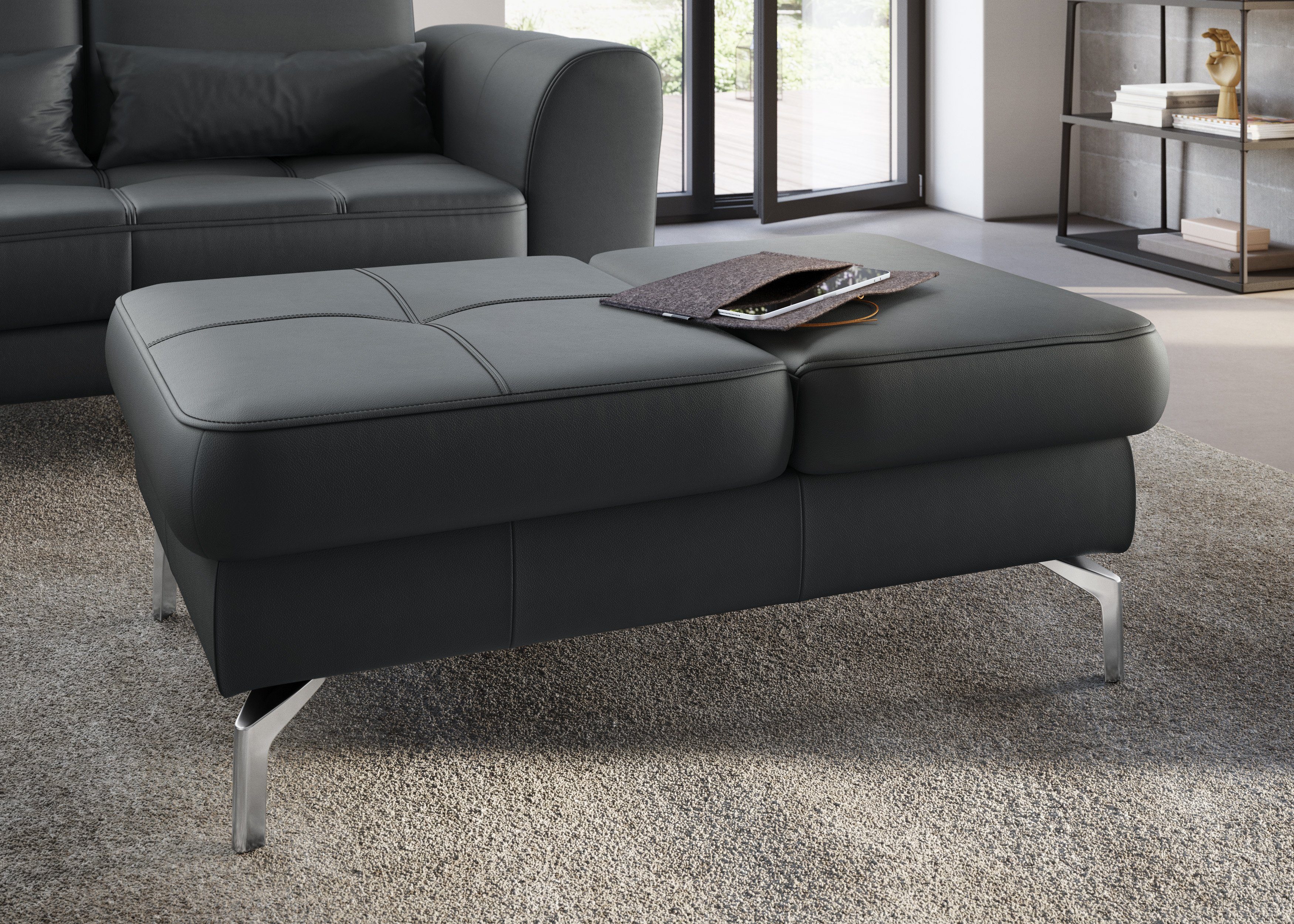 sit&more Hocker Bendigo met inklapfunctie, bodemvrijheid 15 cm, naar keuze in 2 pootkleuren