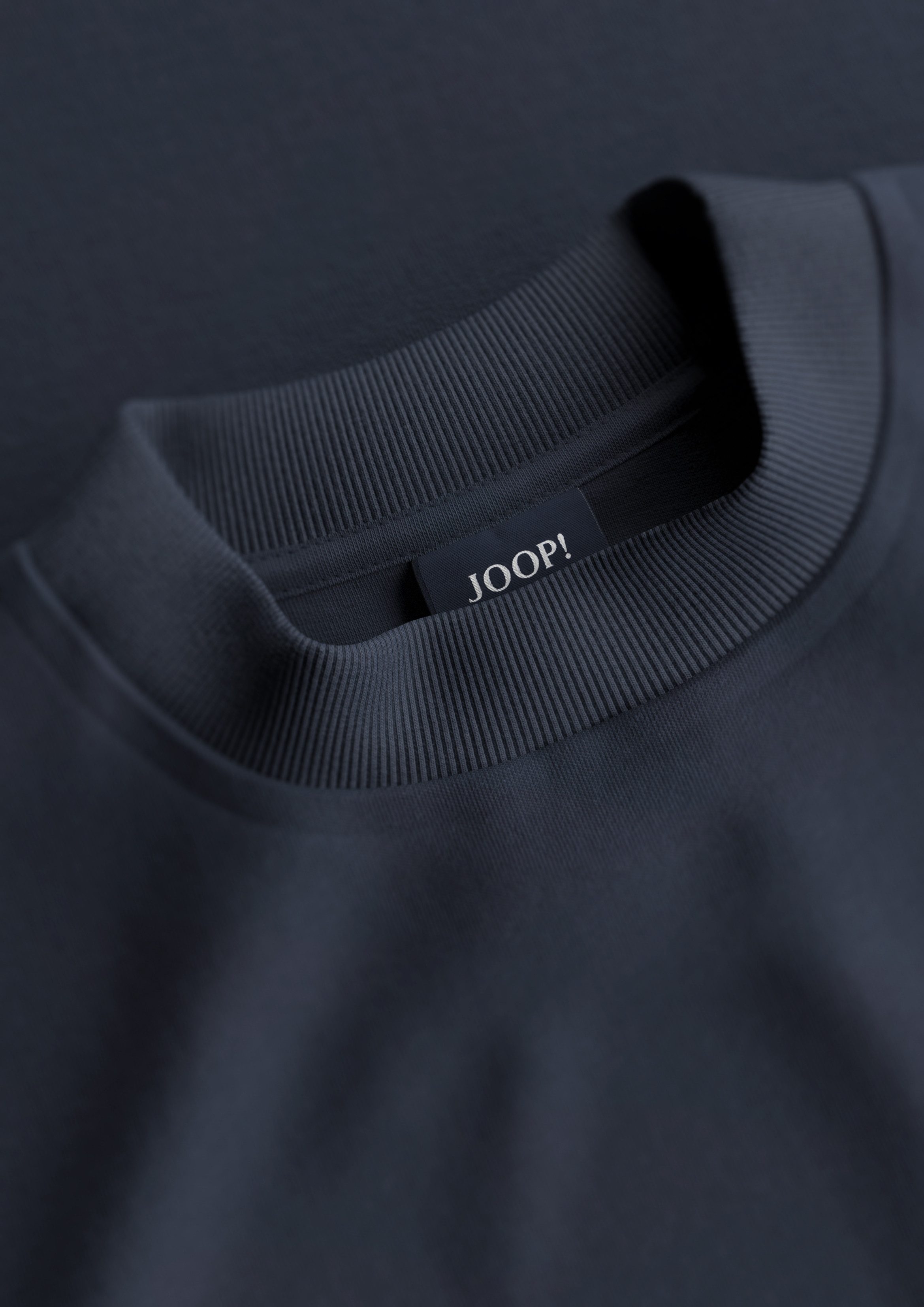 Joop Jeans Shirt met ronde hals Cedric Label aan de zijkant van de romp elastische ronde hals