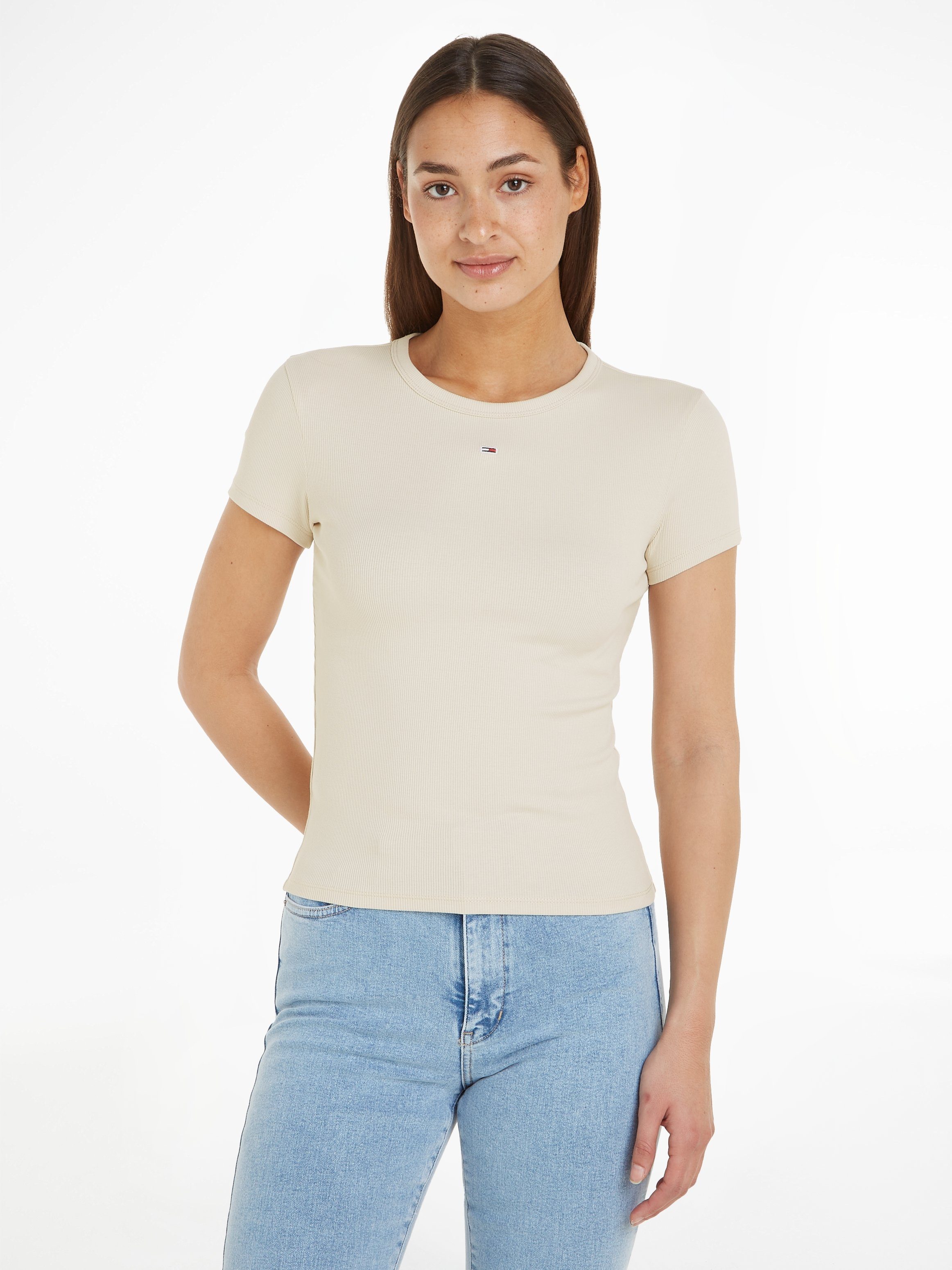 TOMMY JEANS T-shirt TJW SLIM ESSENTIAL RIB SS