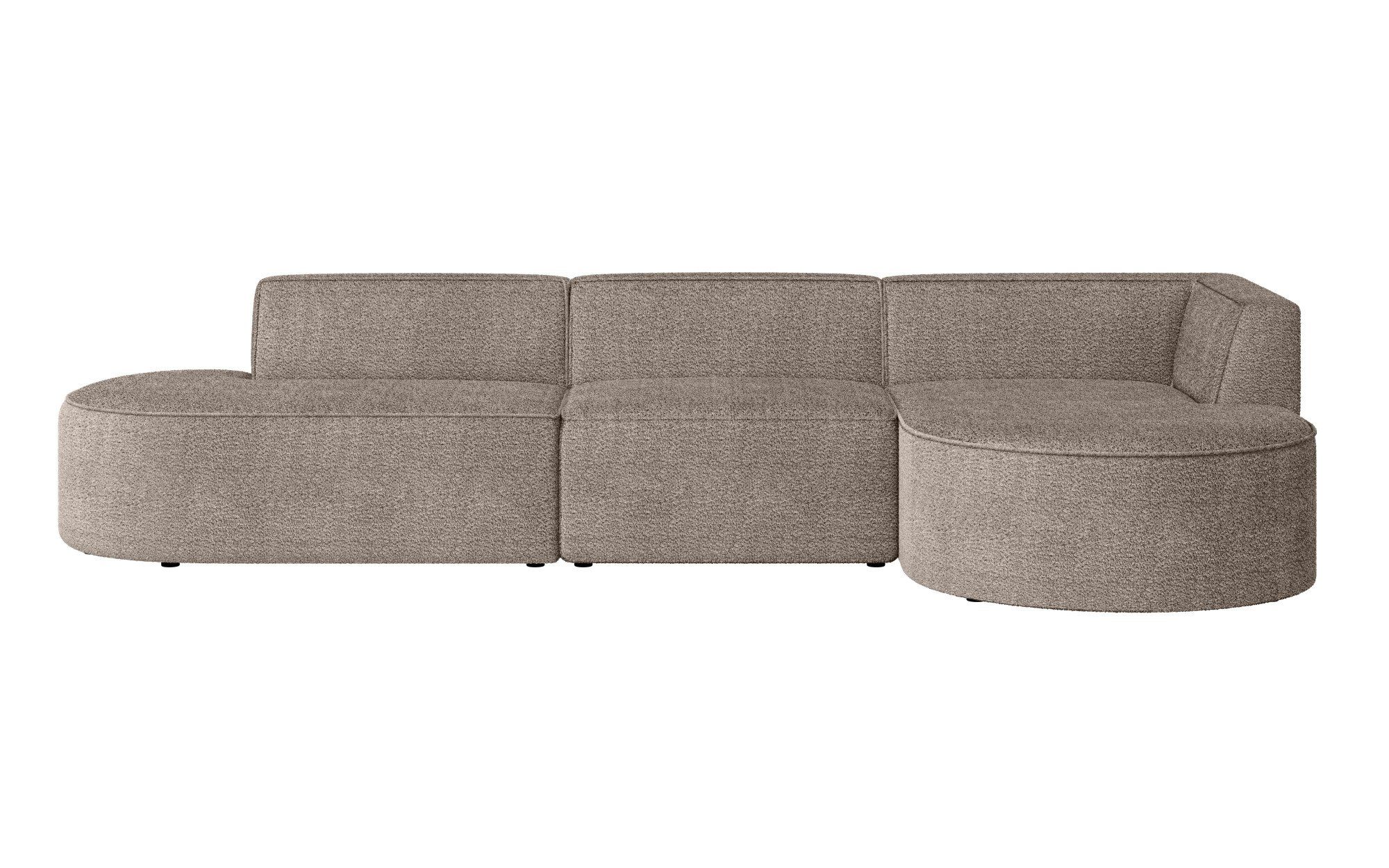 andas Hoekbank EIVIND designerbank met ottomane rechts/links, B/D/H: 343/159/72 cm