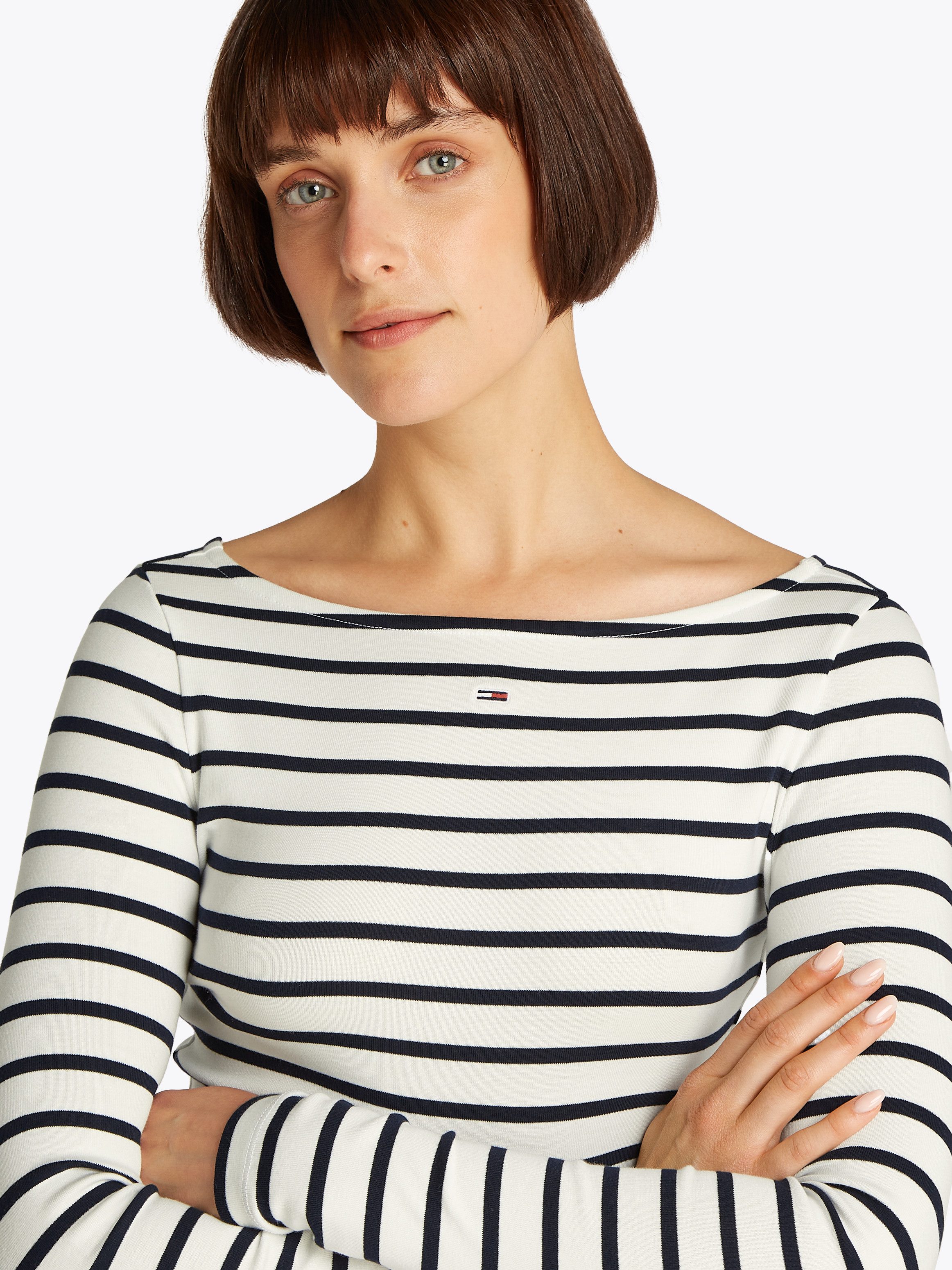 TOMMY JEANS Shirt met lange mouwen TJW BOAT NECK TOP LS