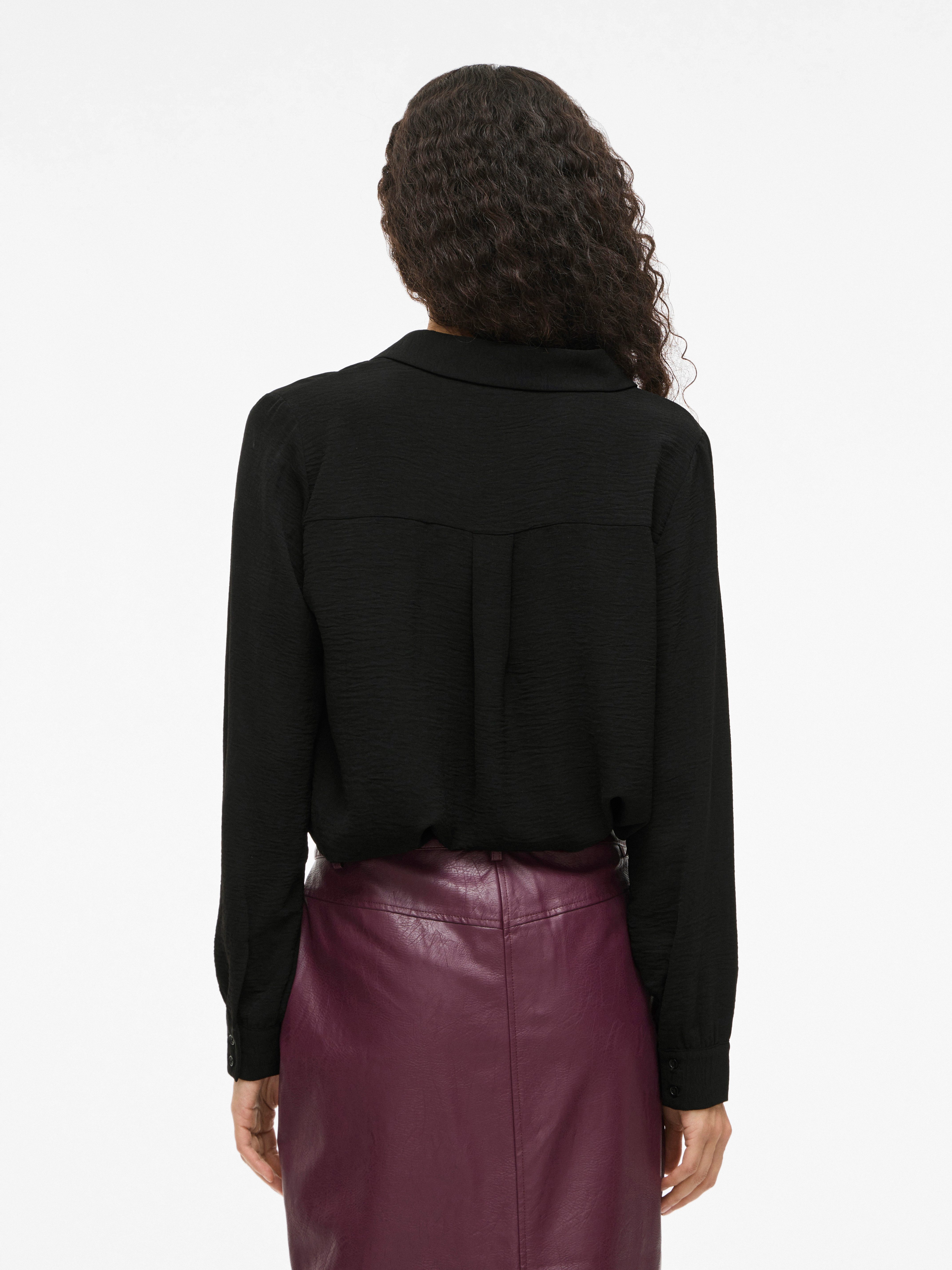 Vila Blouse met lange mouwen VIJOSA L/S V-NECK SHIRT - NOOS