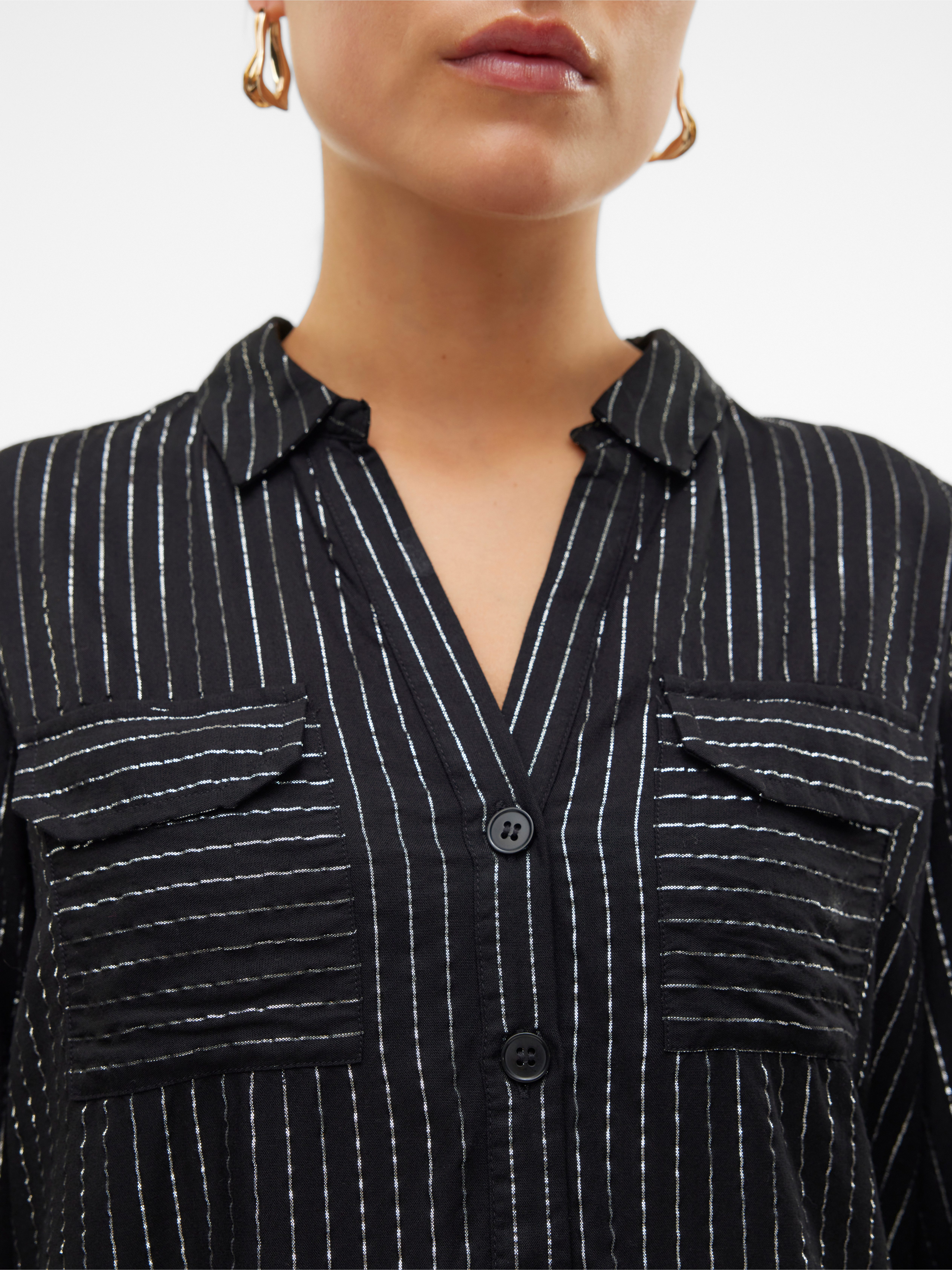 Vero Moda Overhemdblouse VMBUMPY LS GLITTER SHIRT WVN GA NOOS