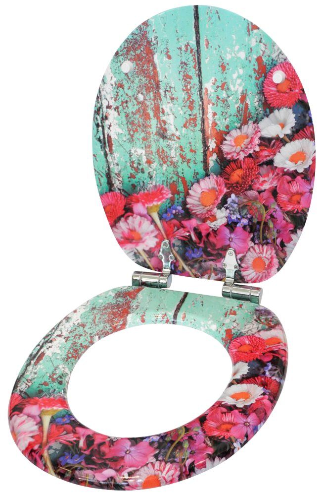 Sanilo Set badkameraccessoires Spring bestaand uit toiletzitting, badmat en wastafelplug (complete set, 3-delig)