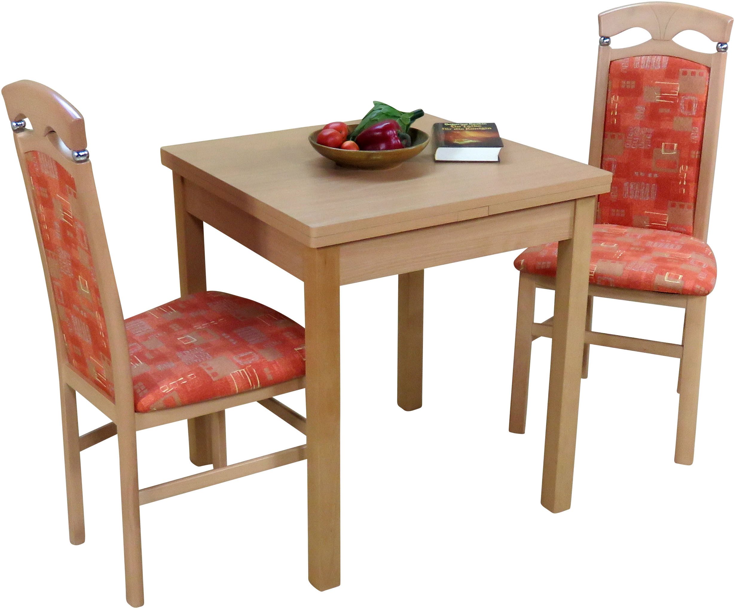 HOFMANN LIVING AND MORE Eethoek 3-delig eethoek Stoelen voorgemonteerd (voordeelset, 3-delig) eethoeken multicolor