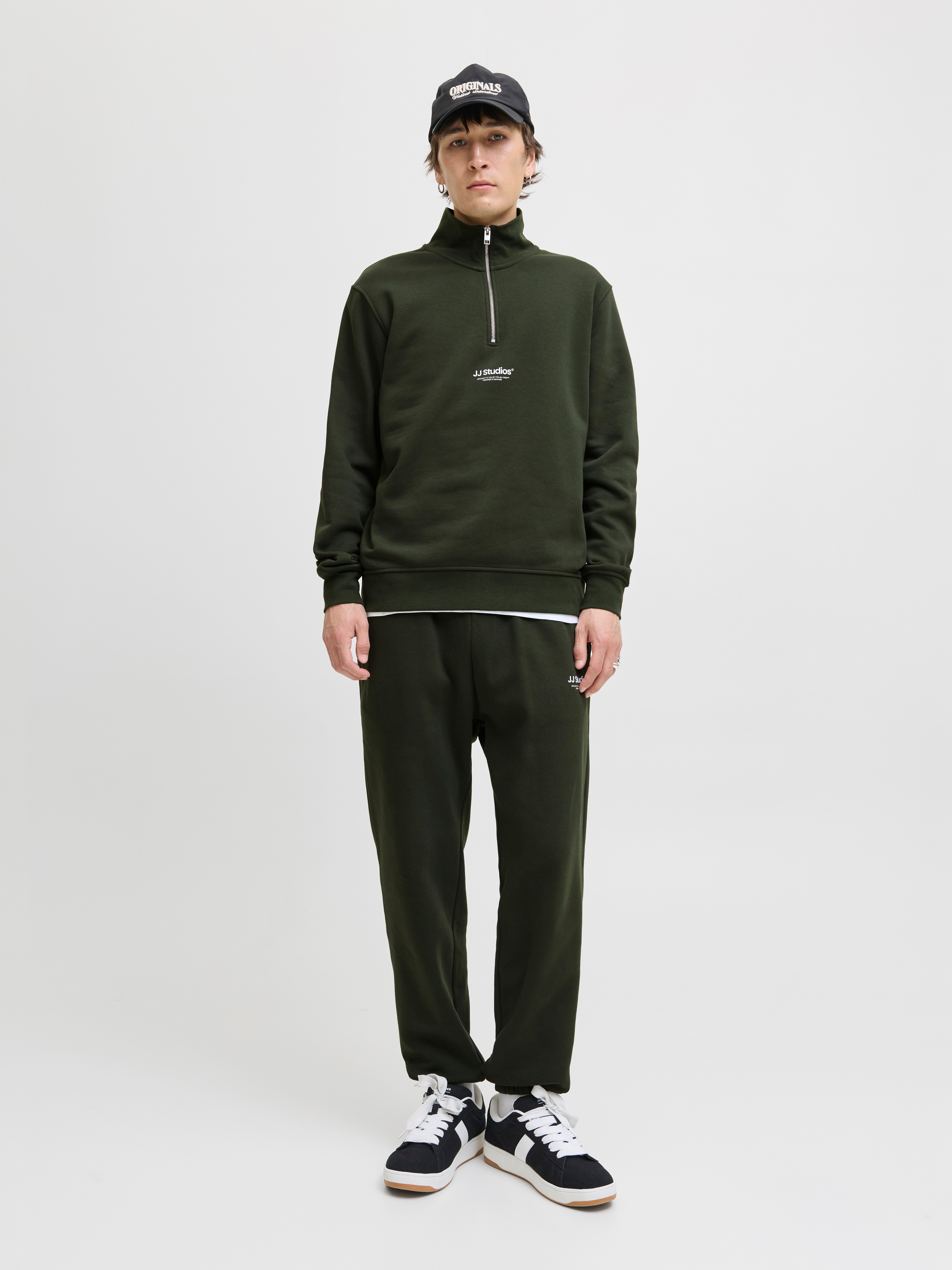 Jack & Jones Sweatshirt JJESOHO SWEAT QUARTER ZIP HN NOOS