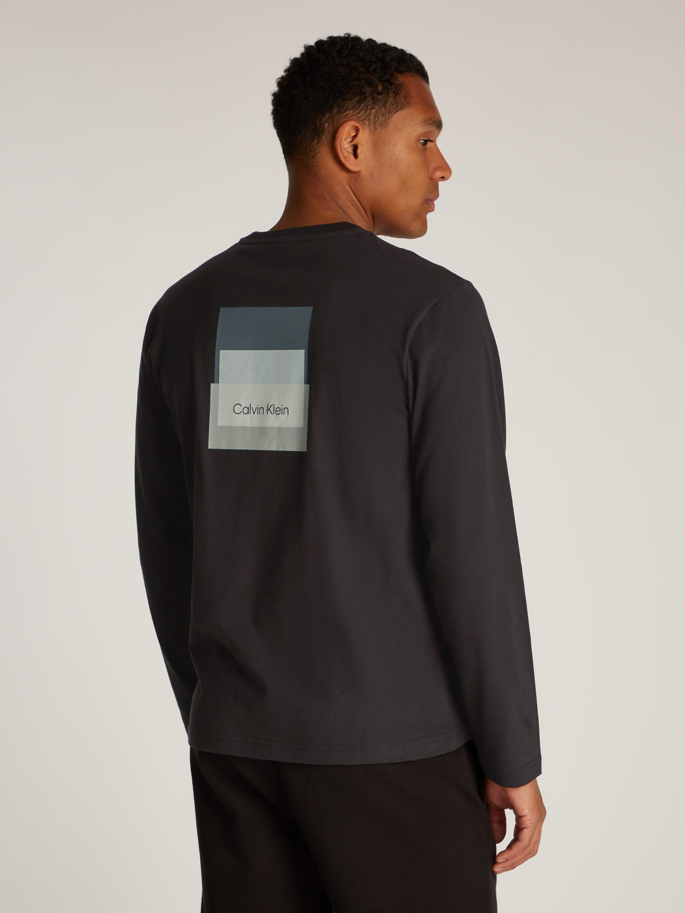 Calvin Klein Shirt met lange mouwen STACKED COLOR BLOCK LS T-SHIRT