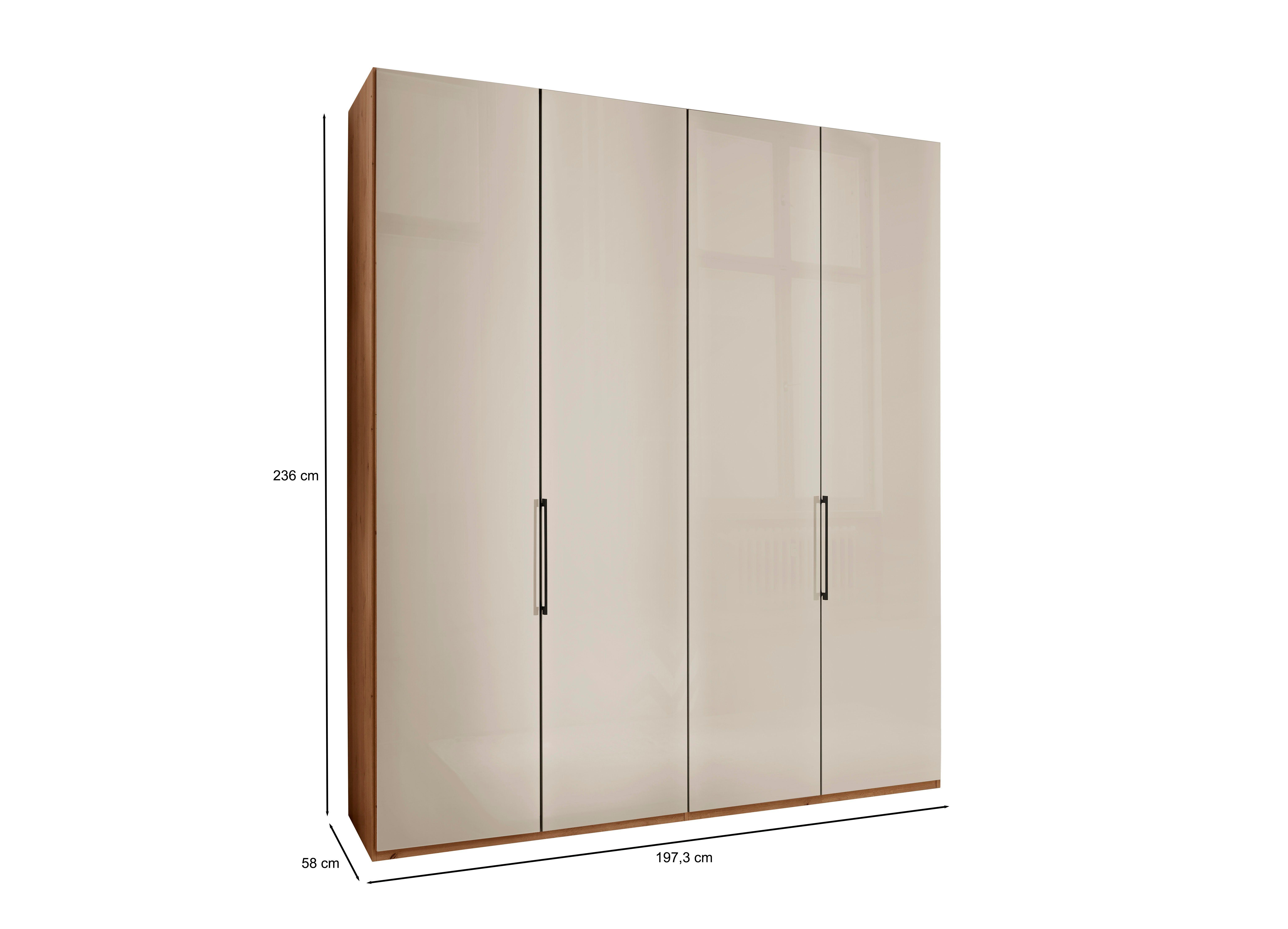 WIEMANN Draaideurkast Monaco, made in Germany, chic glazen front, in verschillende kleuren,