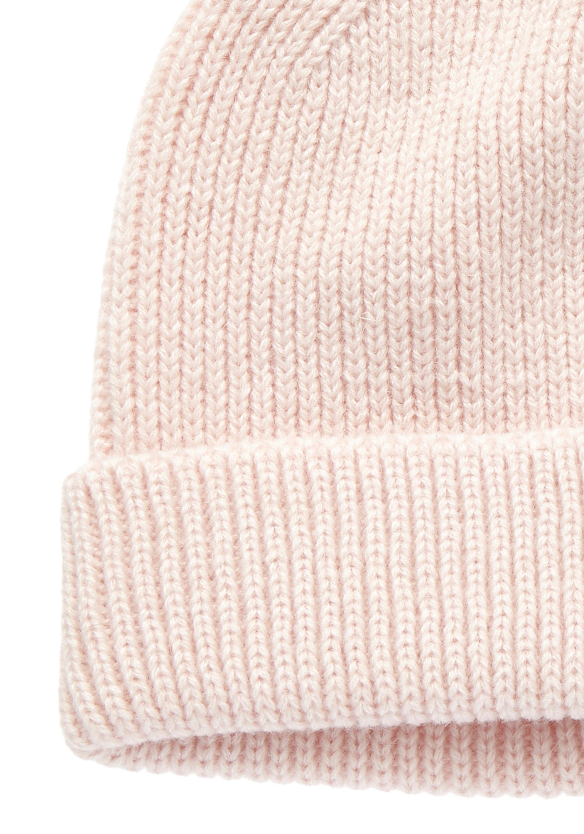 Lascana Gebreide muts Beanie wintermuts wolmuts muts grof gebreid met omslag