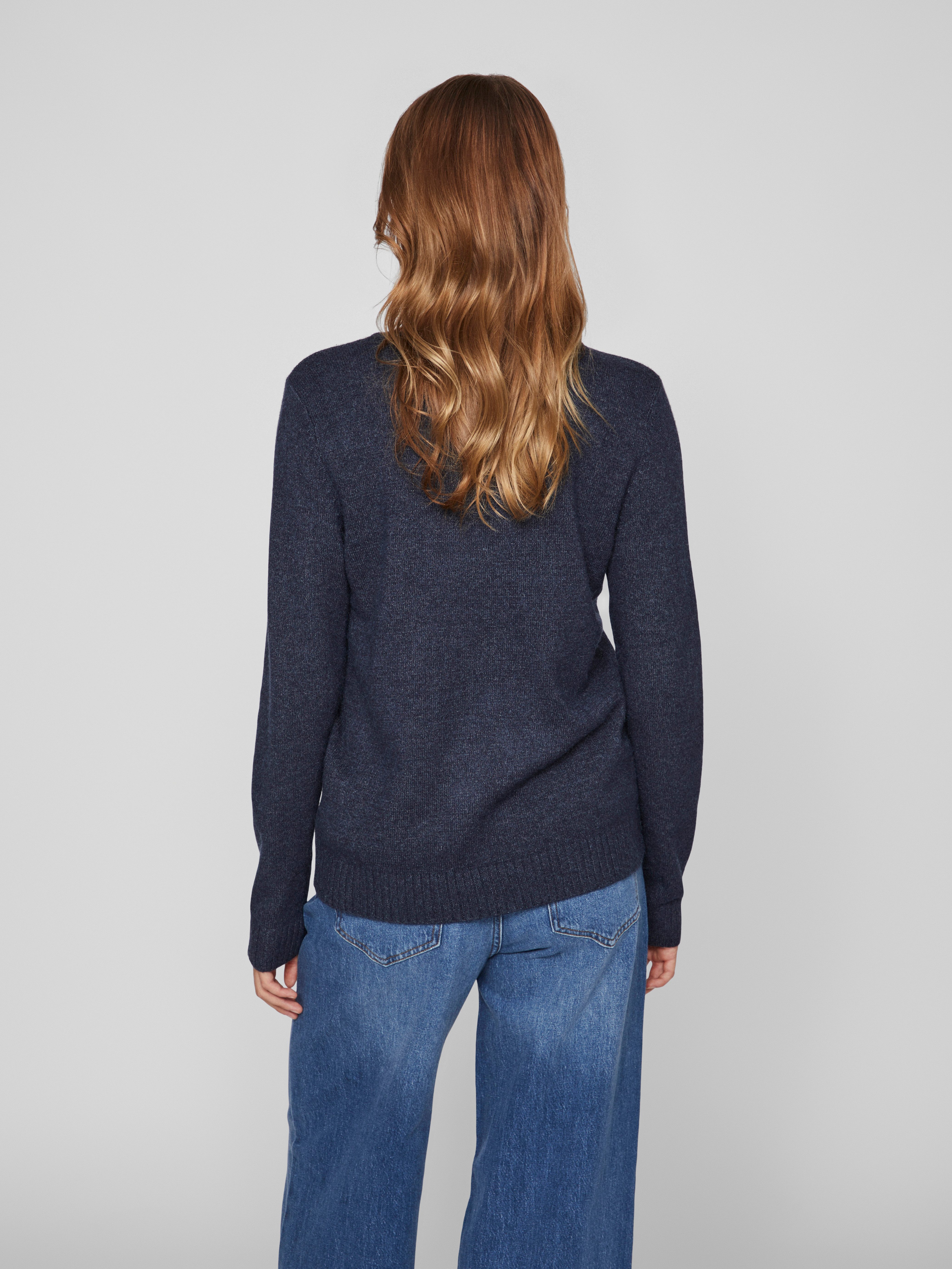 Vila Trui met V-hals VIRIL V-NECK L/S KNIT TOP - NOOS
