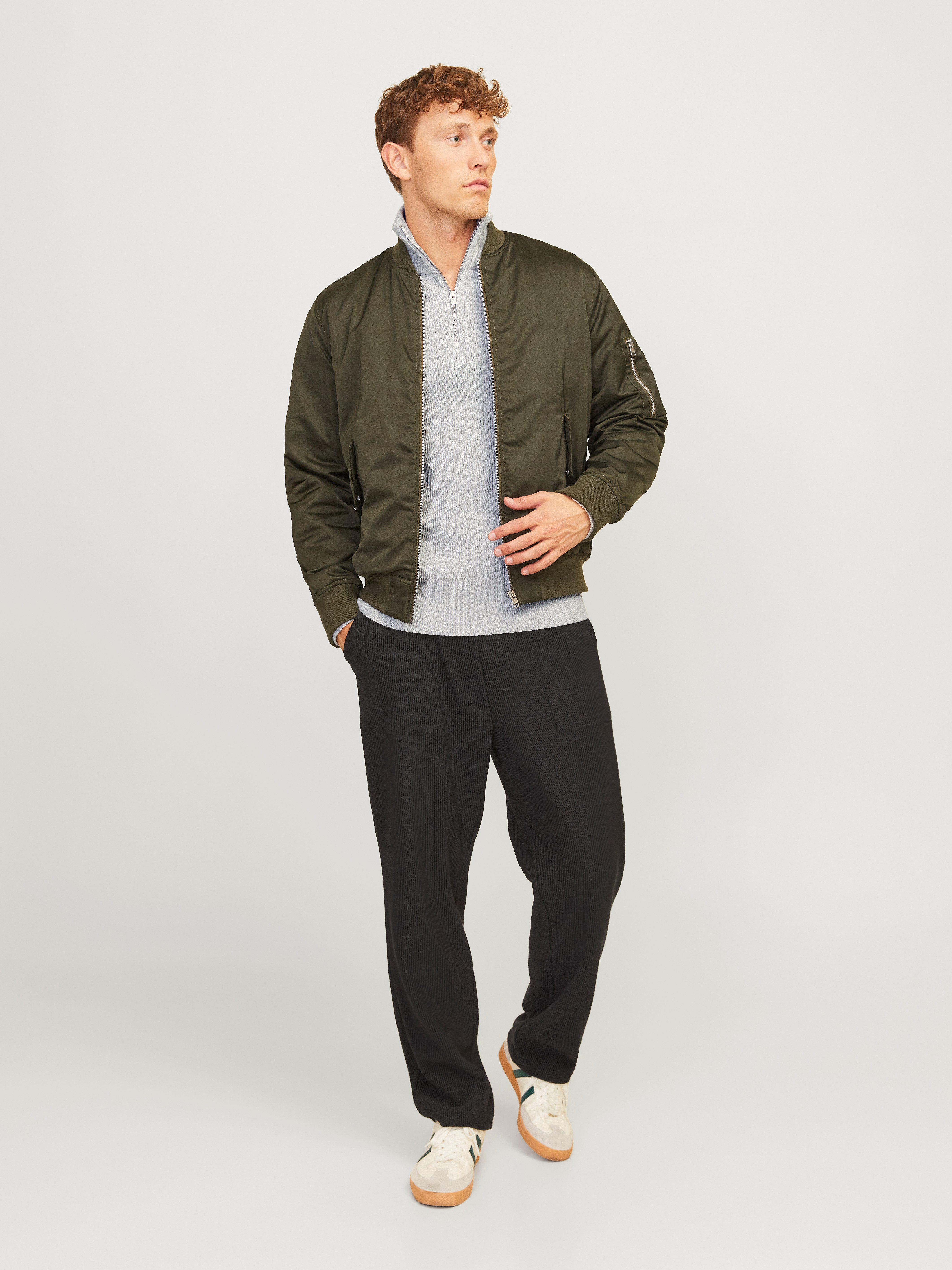 Jack & Jones Schipperstrui JJEPERFECT KNIT HALF ZIP SN