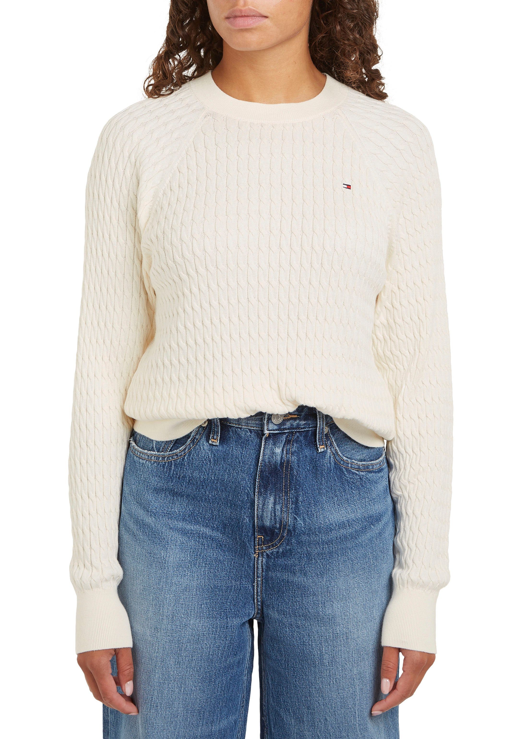 Tommy Hilfiger Trui met ronde hals CO CABLE C-NK SWEATER