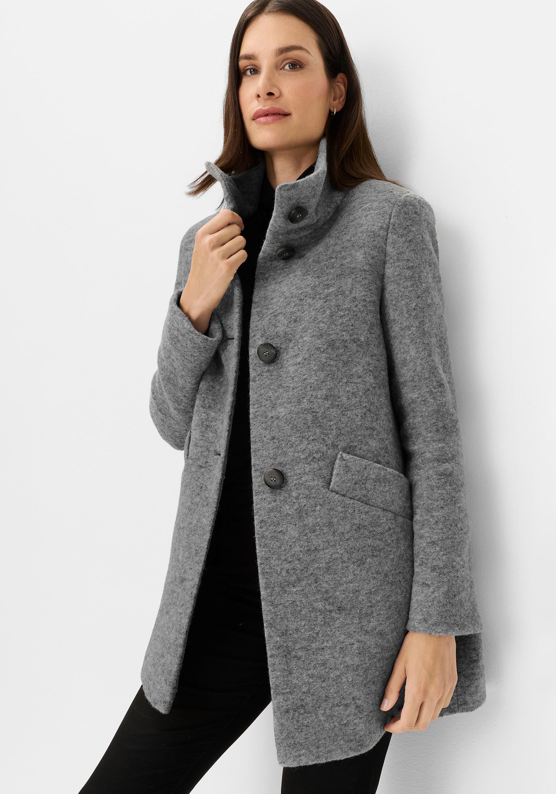 Fuchs Schmitt Wollen jas Met een ronde hals