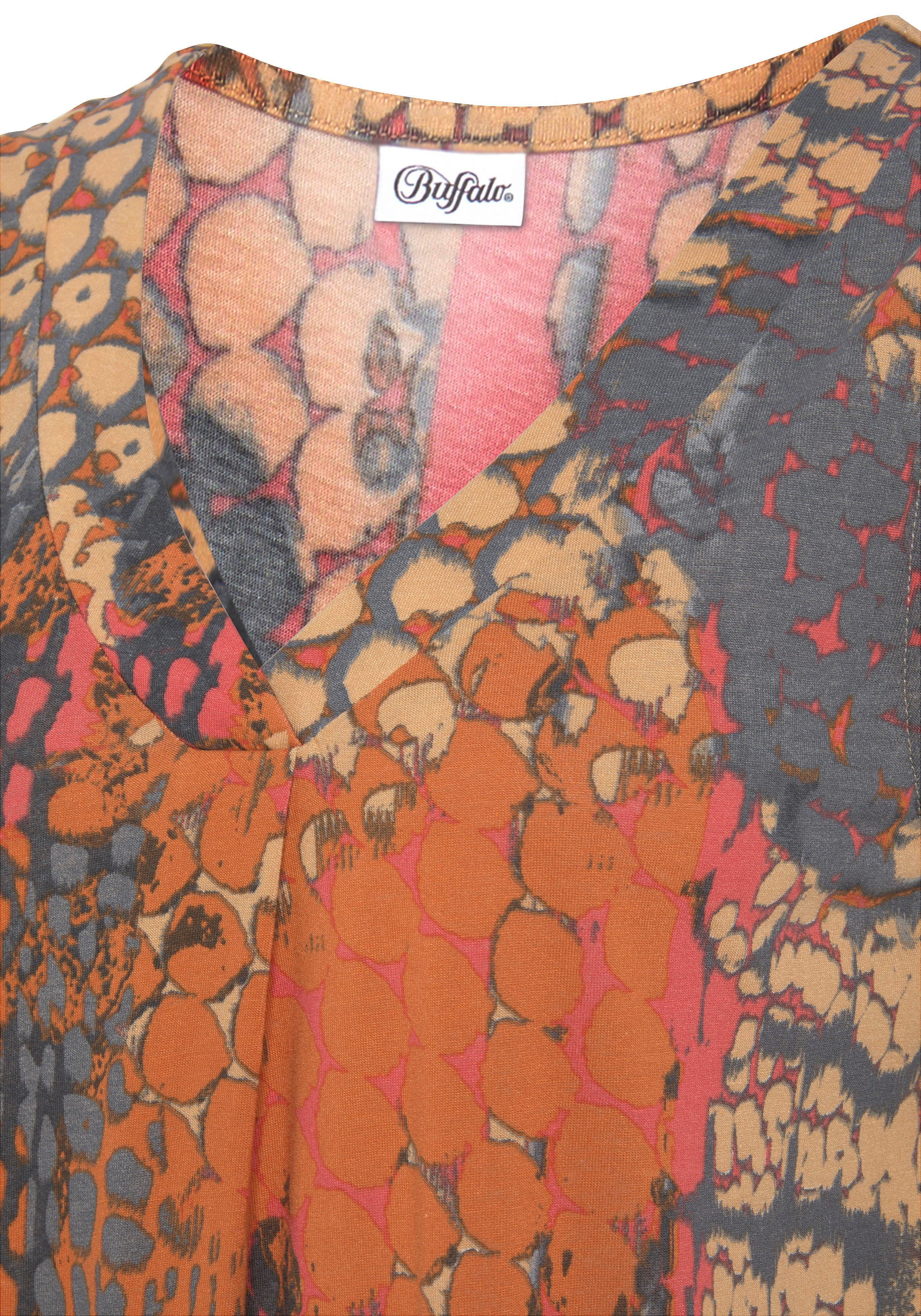 Buffalo Strandtop met animalprint zomers blousetop met v-hals