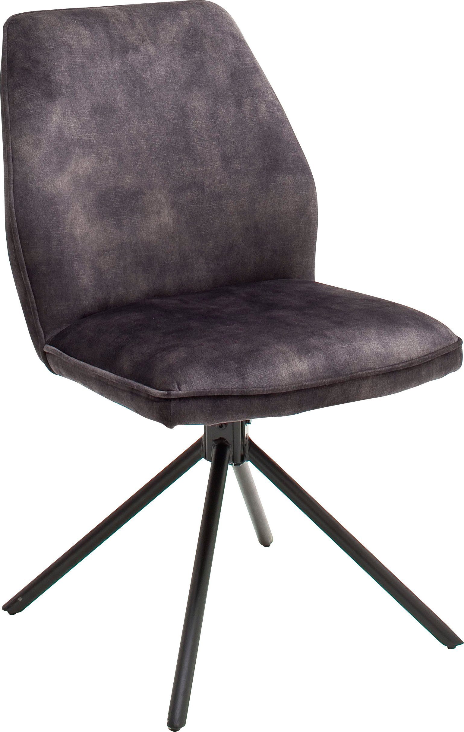MCA furniture Eetkamerstoel OTTAWA Vintage suède-look met opstaande naad, stoel belastbaar tot 120 kg (set, 2 stuks)