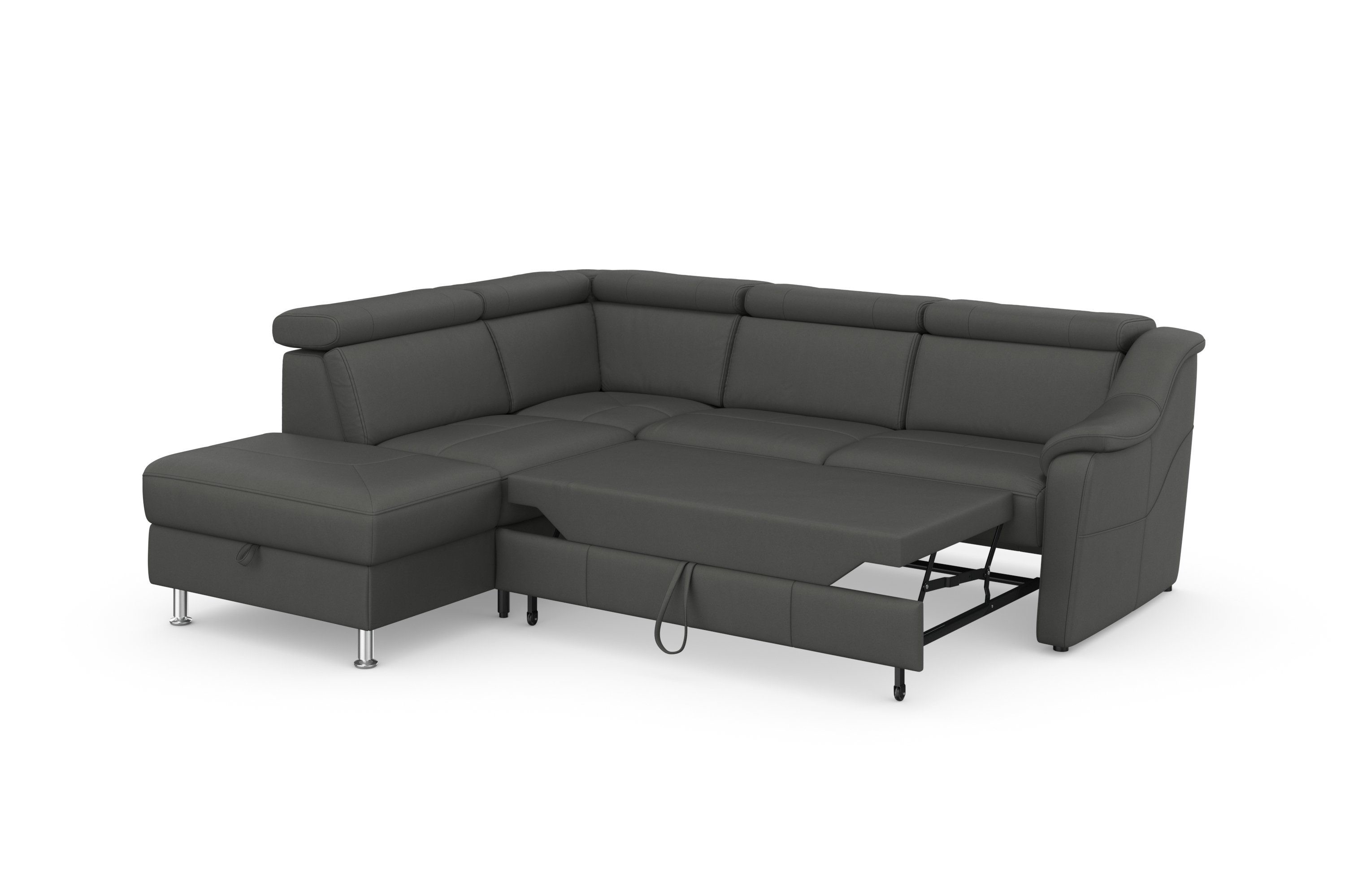 sit&more Hoekbank Freetown L-vorm met verstelbare hoofdsteun en comfortabele binnenvering