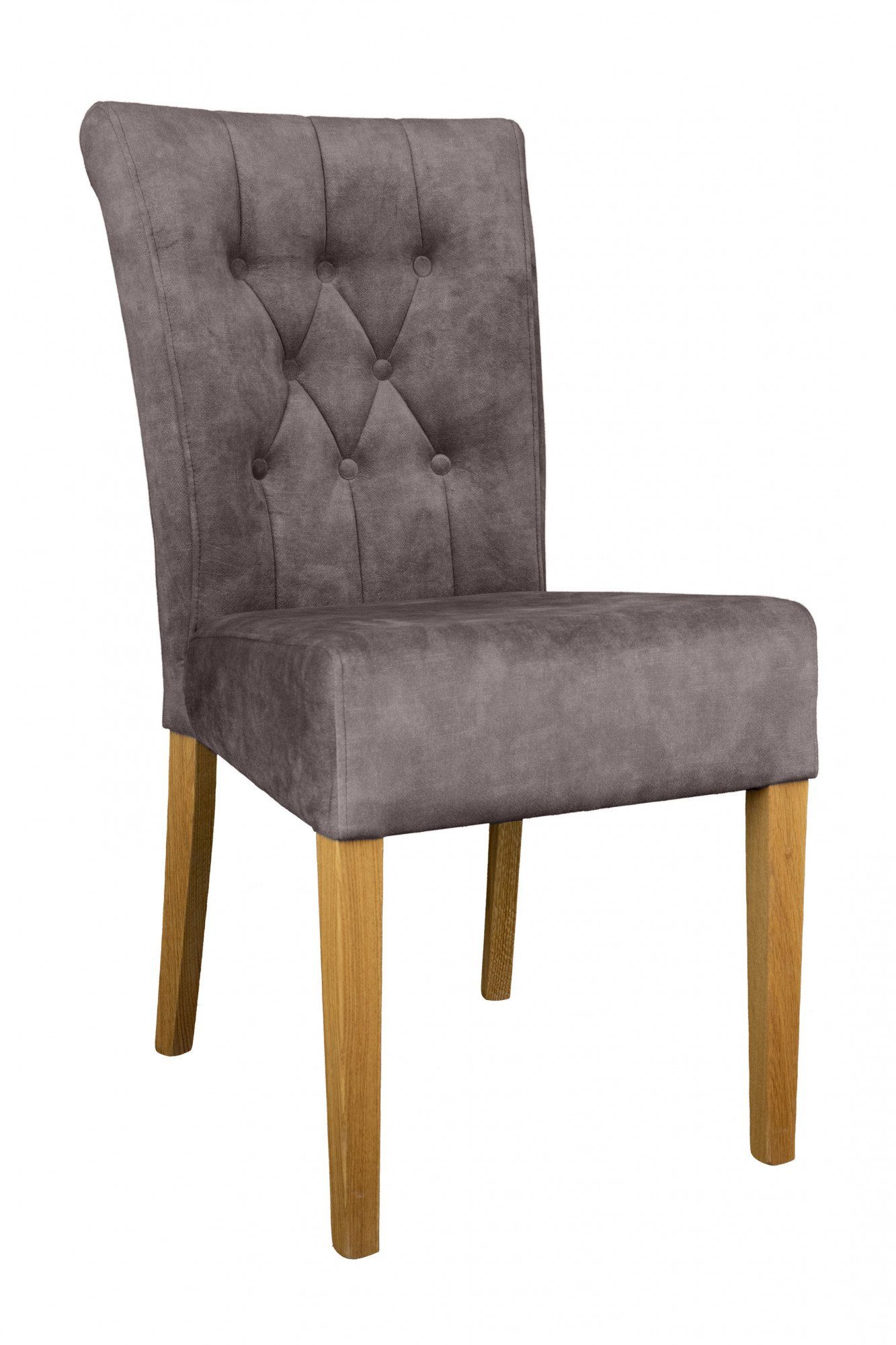 Home affaire Stoel met 4 poten Ravenna Eetkamerstoel met capitonnage (set, 2 stuks)
