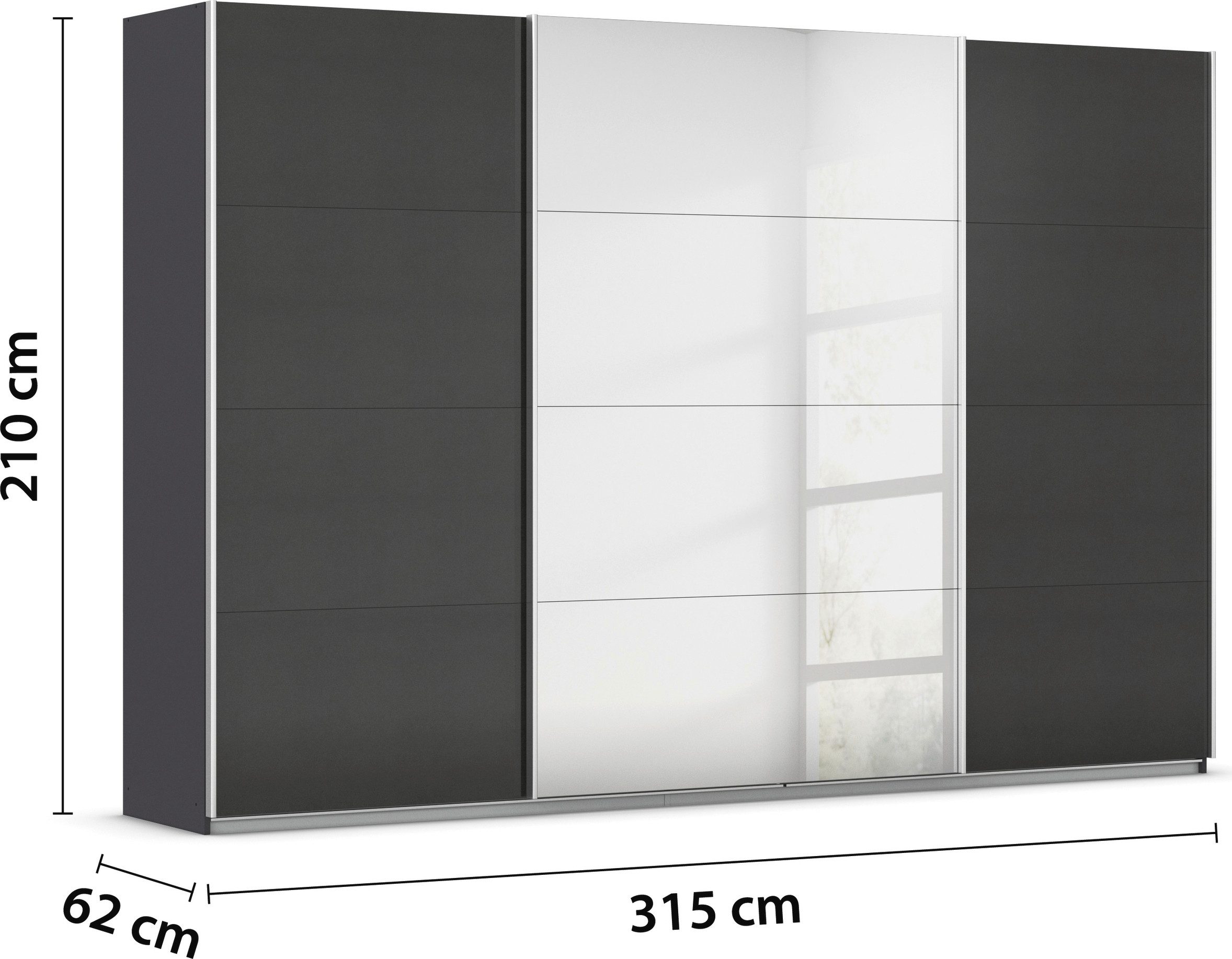 rauch Schuifdeurkast Kledingkast kast OTTO´S CHOICE garderobe AGORDO Top interieur, in 4 breedtes en 2 hoogtes MADE IN GERMANY