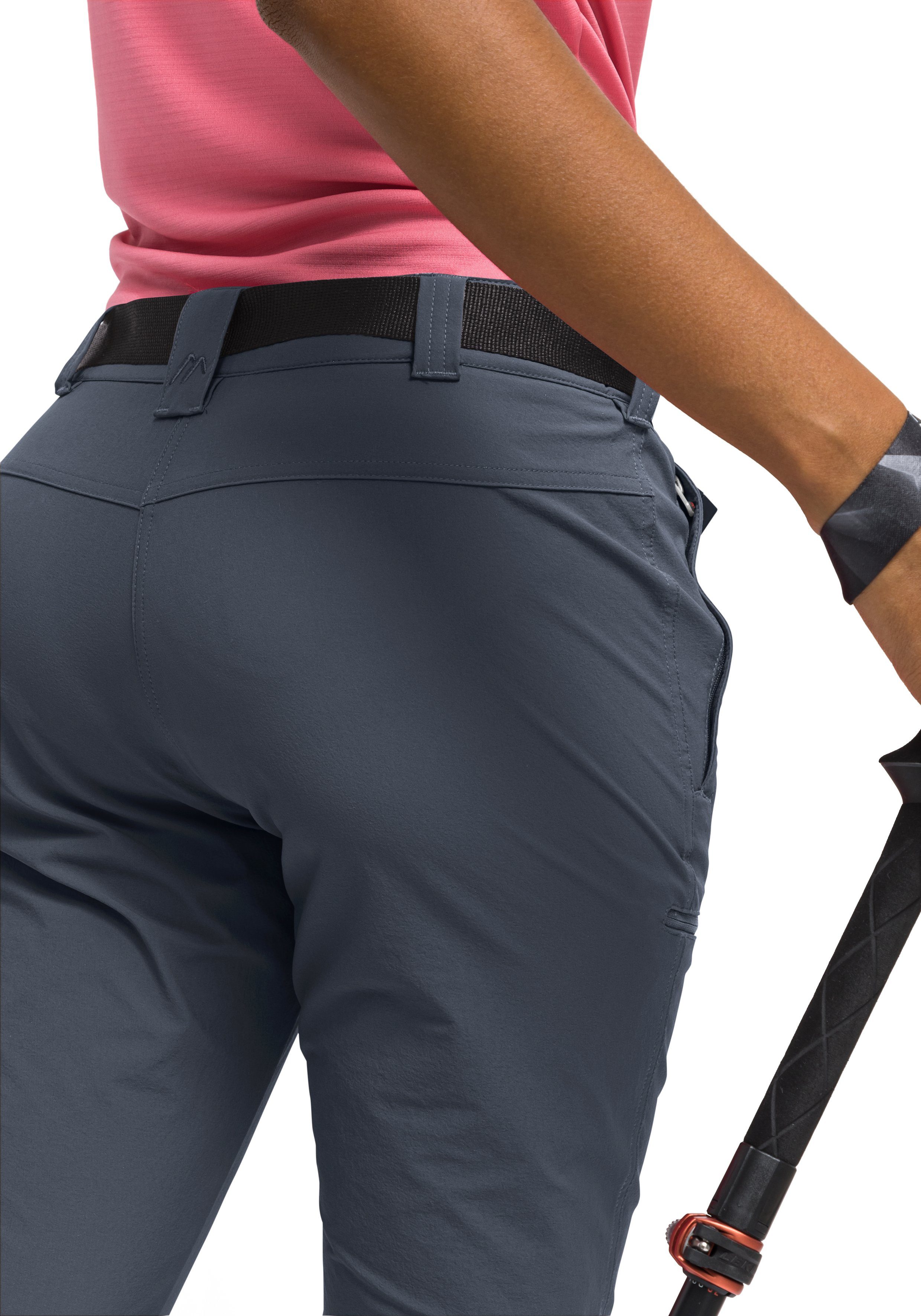 Maier Sports Capribroek Inara slim 3/4 Dames wandelbroek, ademende outdoorbroek, 3/4 broek met 3 zakken