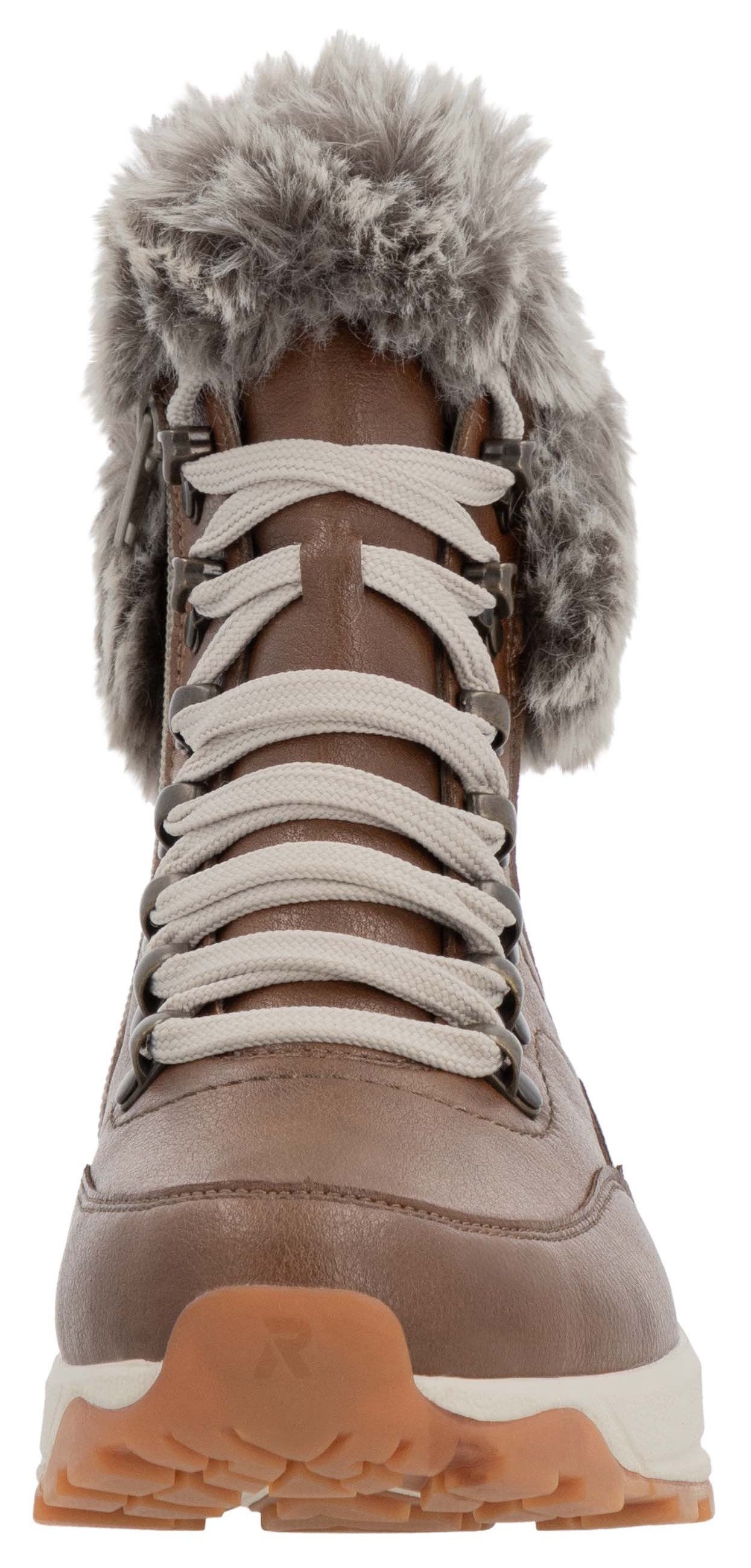 Rieker EVOLUTION Winterlaarzen Hightop sneakers, veterschoenen, winterlaarzen met lamswolvoering