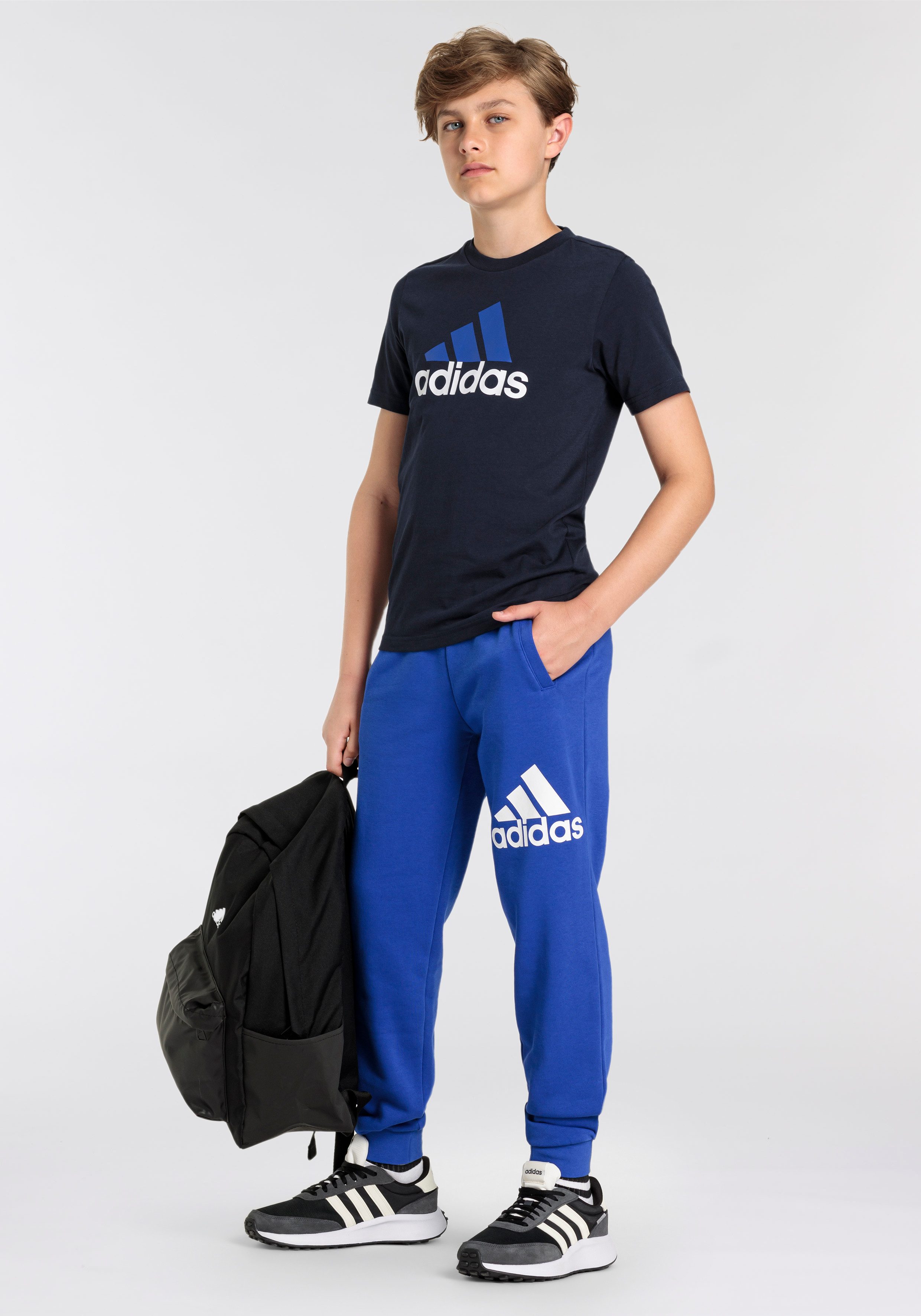adidas Sportswear Sportbroek ESSENTIALS REGULAR FIT BIG LOGO COTTON BROEK (1-delig)