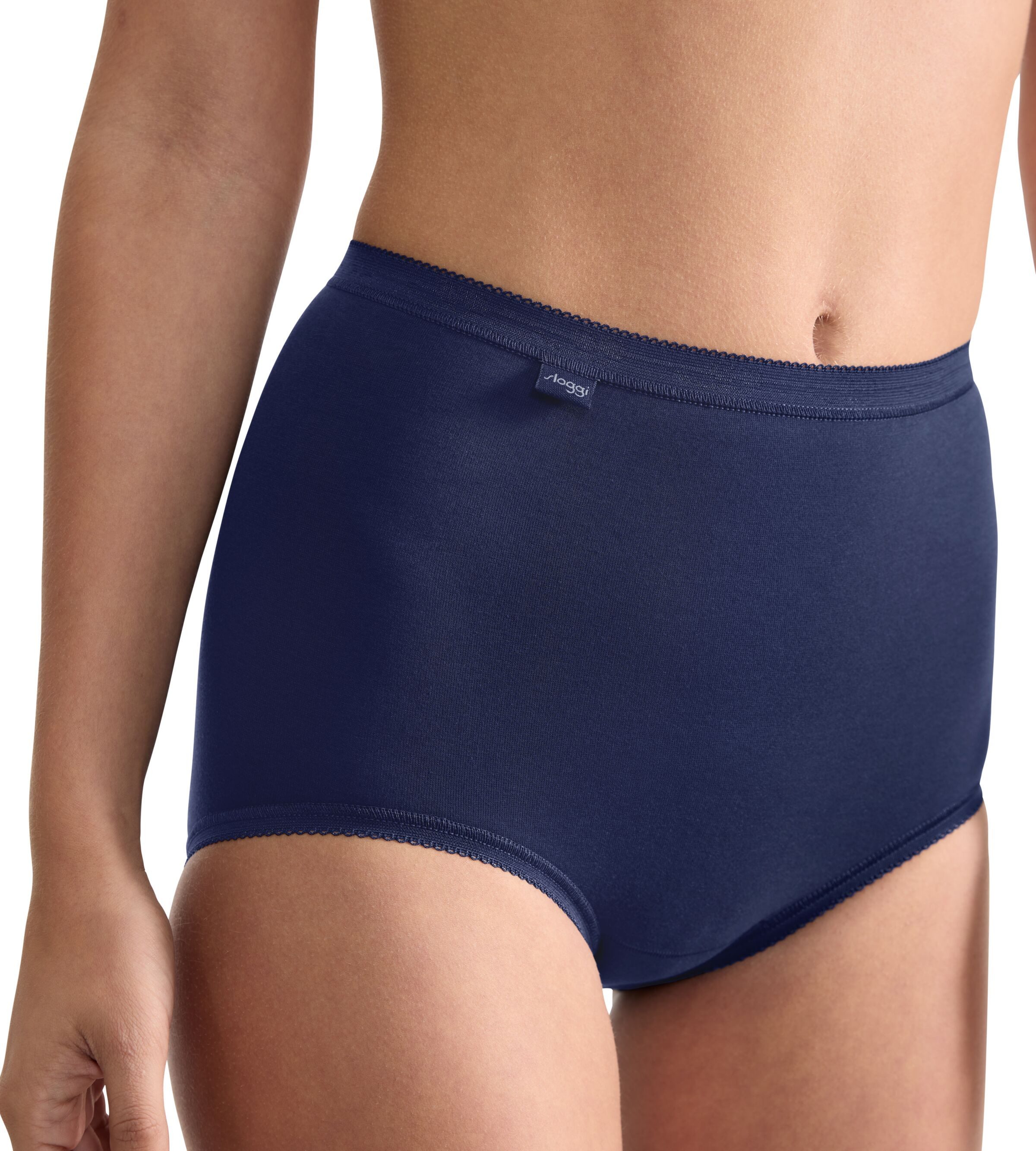 Sloggi Maxislip Basic + Katoenmix, zachte naden, hoge taille, elastisch (Set van 4)