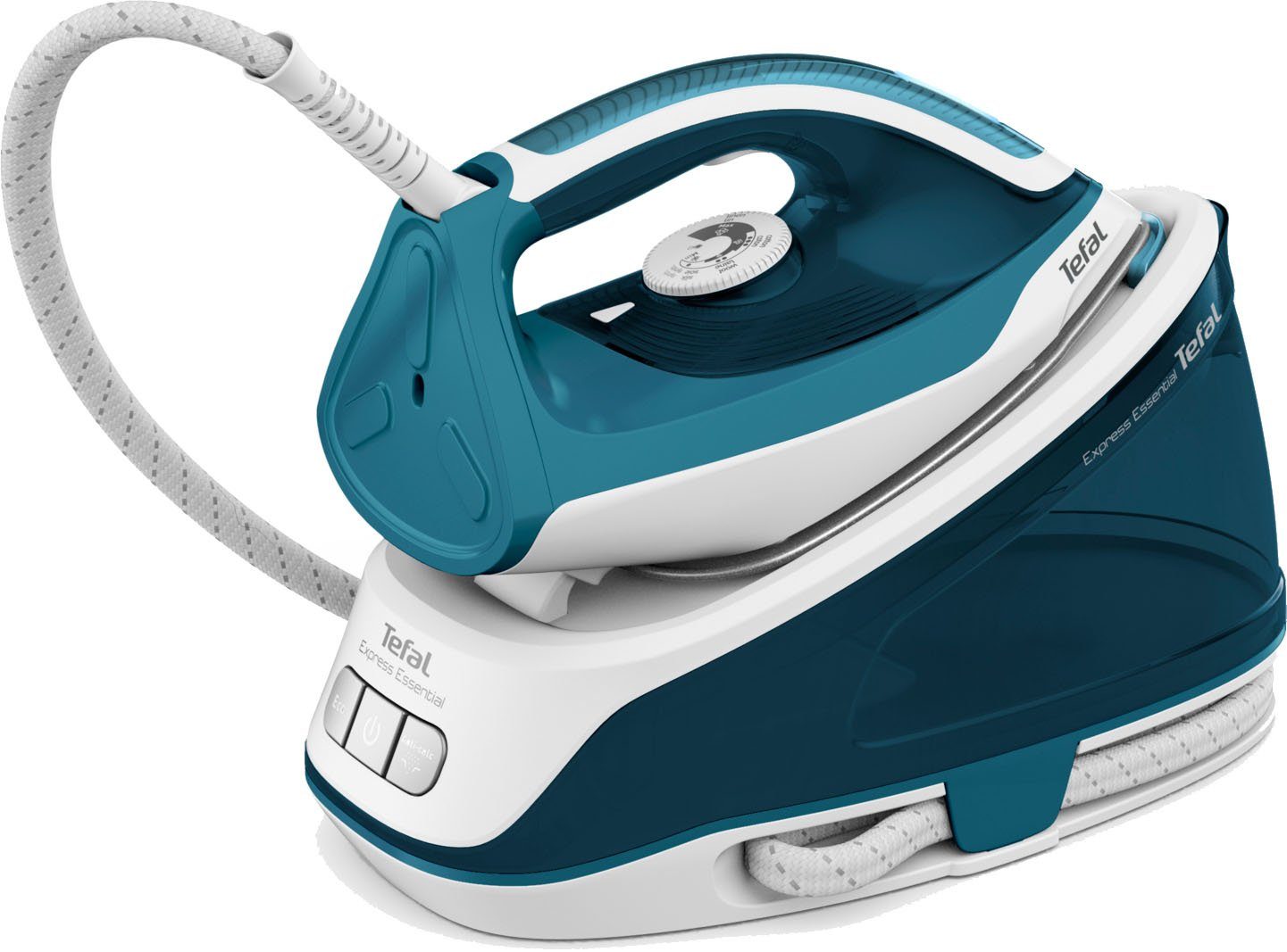 Tefal Stoomstrijksysteem Express Essential, 2200 W, Xpress Glide Bügelsohle, Calc Clear, 5,2...