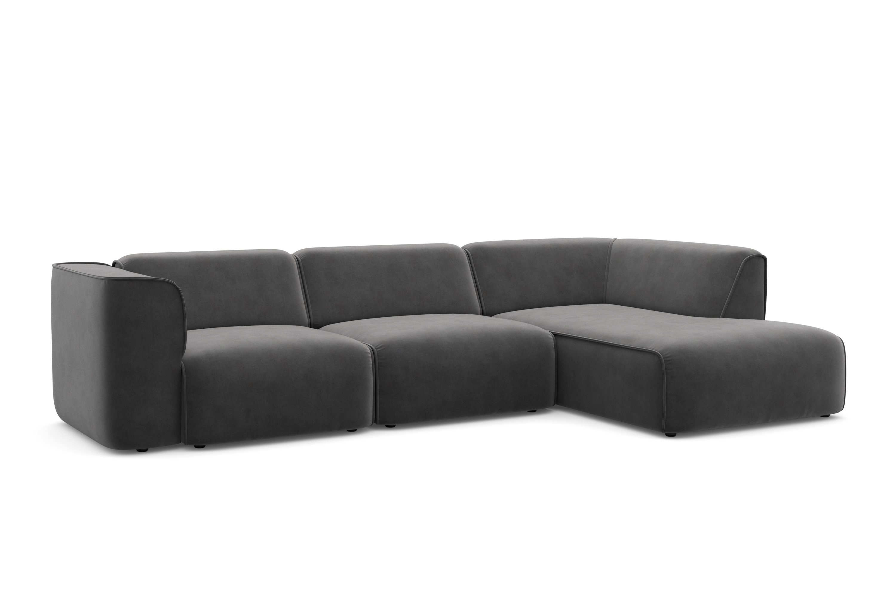 RAUM.ID Hoekbank Merid L-vorm, altijd uitbreidbaar met modules, B/D/H: 295/162/70 cm