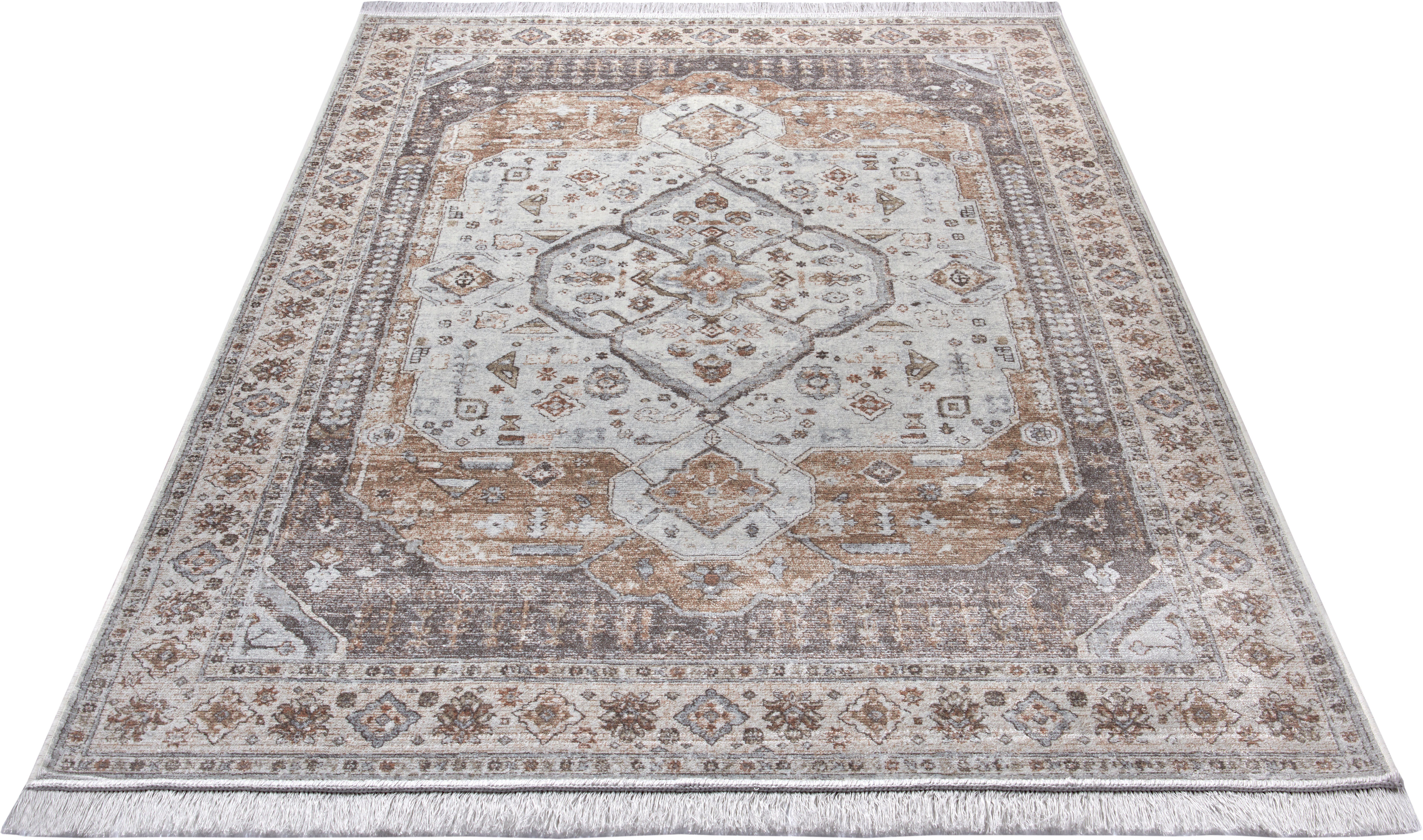 Oosters tapijt Tabriz Madiha - bruin 160x230 cm