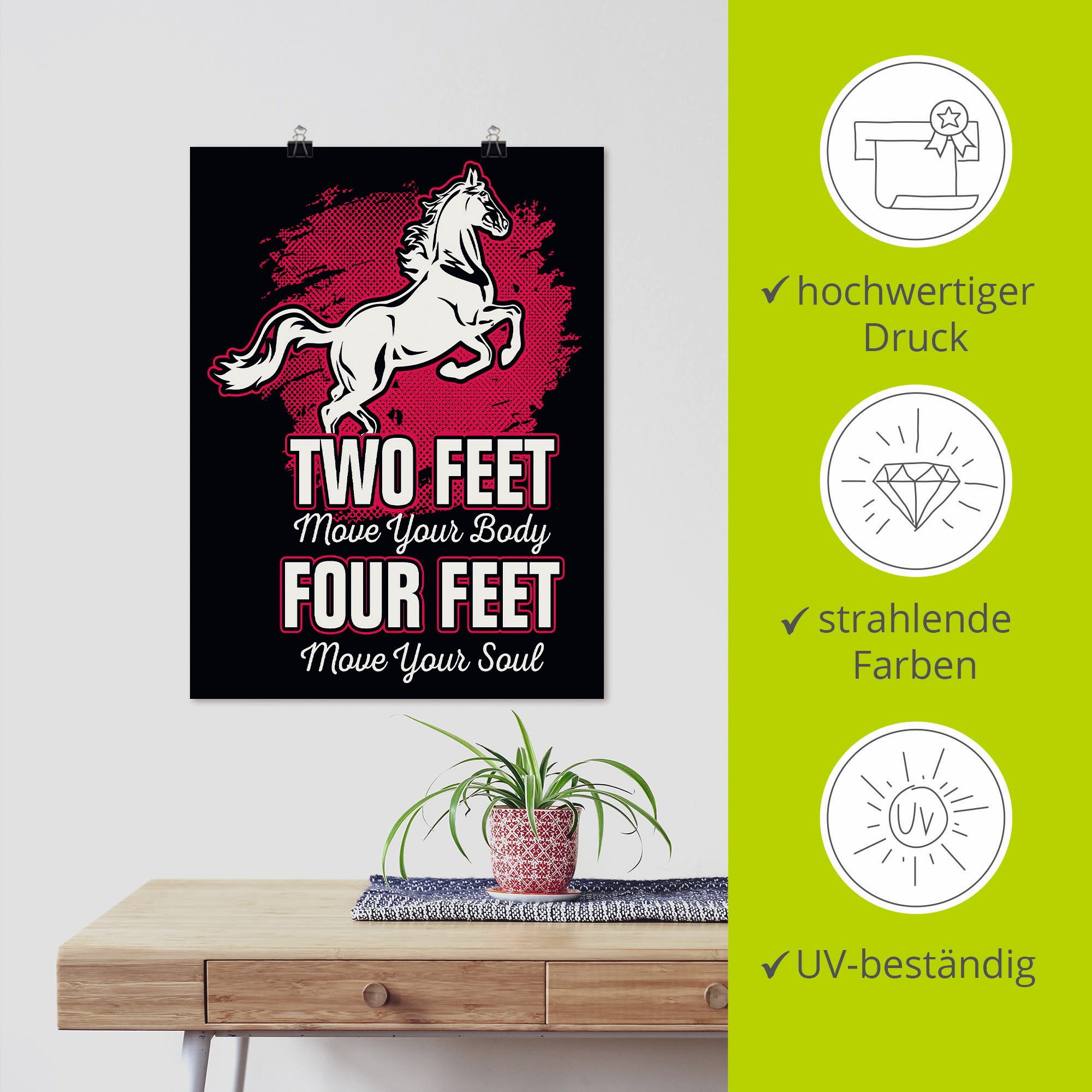 Artland Poster Artprint voor ruiters en paardenfans als artprint van aluminium, artprint op linnen, muursticker of poster in verschillende maten