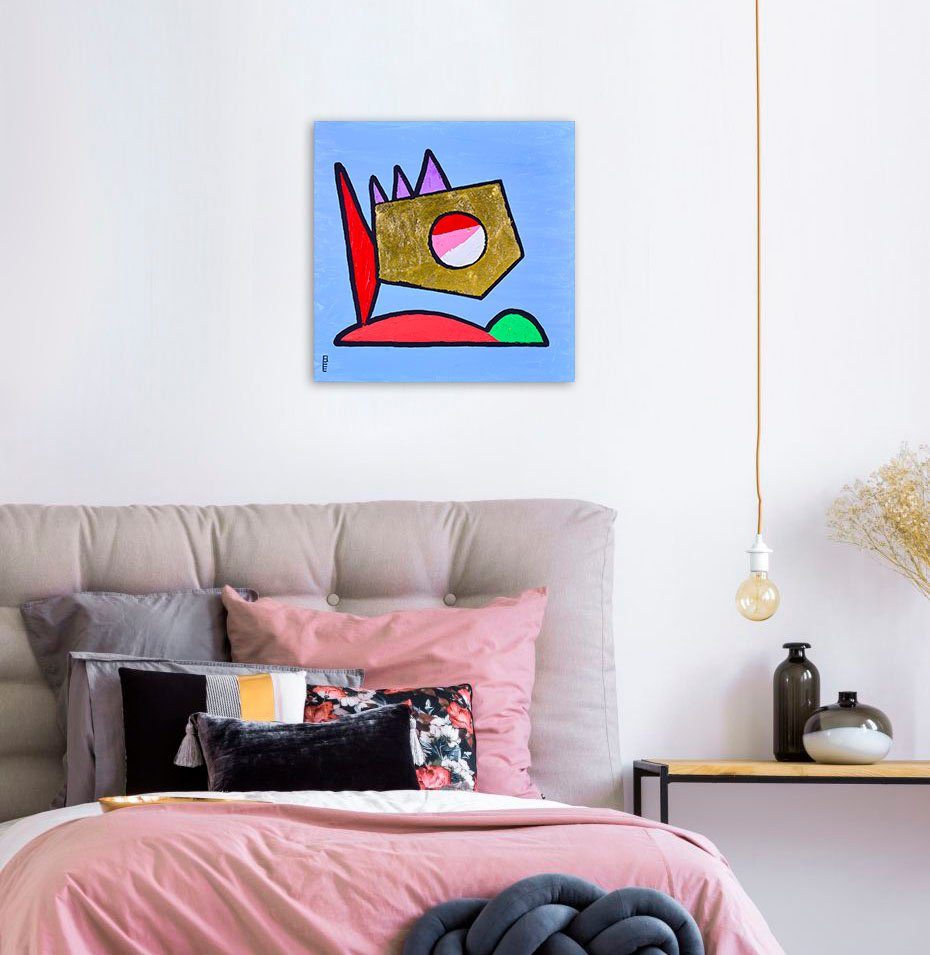 queence Artprint op linnen Abstract IV Premium canvasstof, handgemaakt in Duitsland (1 stuk)