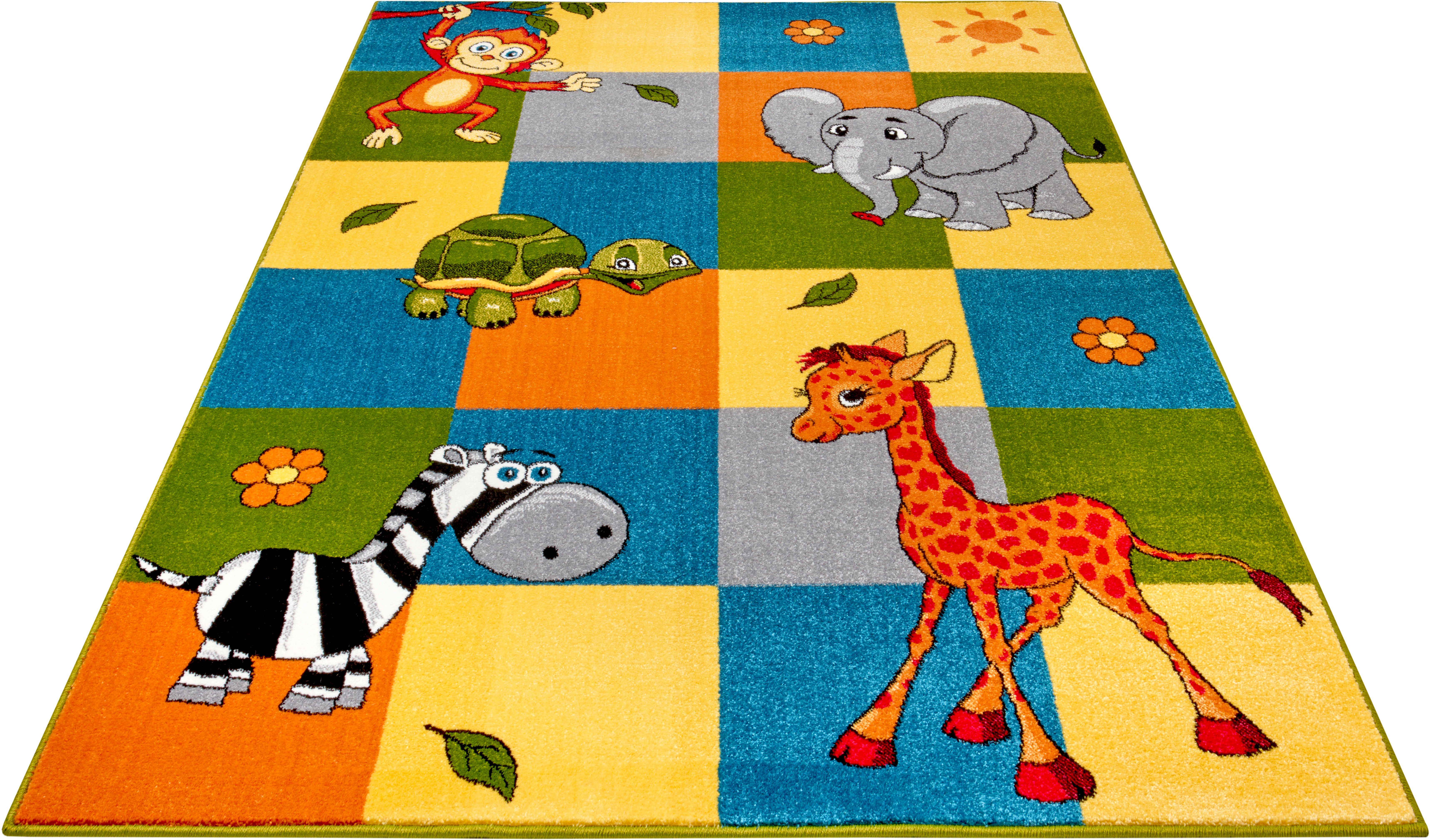 Speelkleed blokken Zoo - multi 80x150 cm