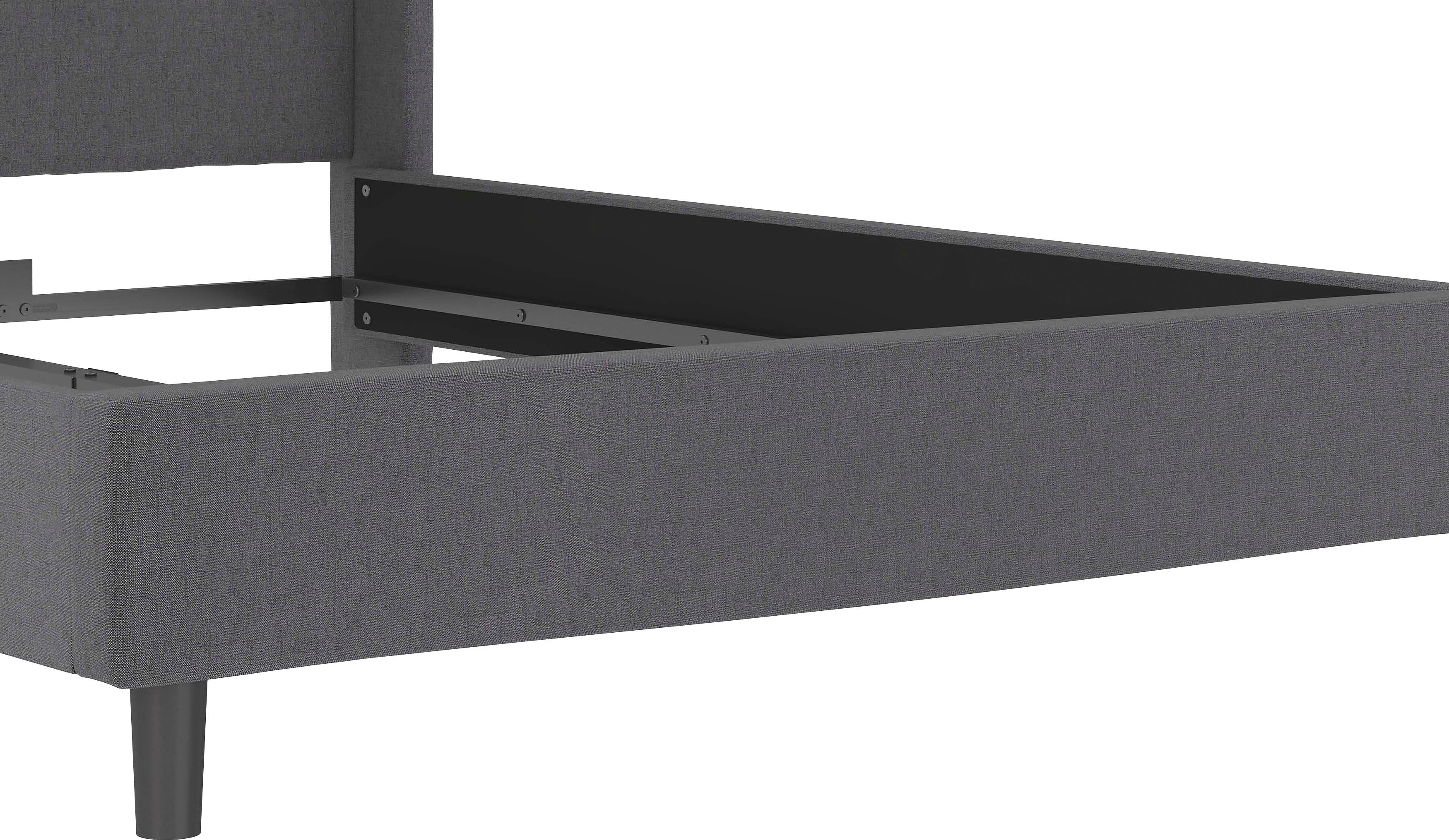 Home affaire Gestoffeerd bed Kempton met ruitencapitonnage, zacht verdikt, ligoppervlak 140x200 of 180x200 cm (1-delig)