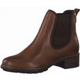tamaris chelsea-boots in klassiek comfortmodel bruin
