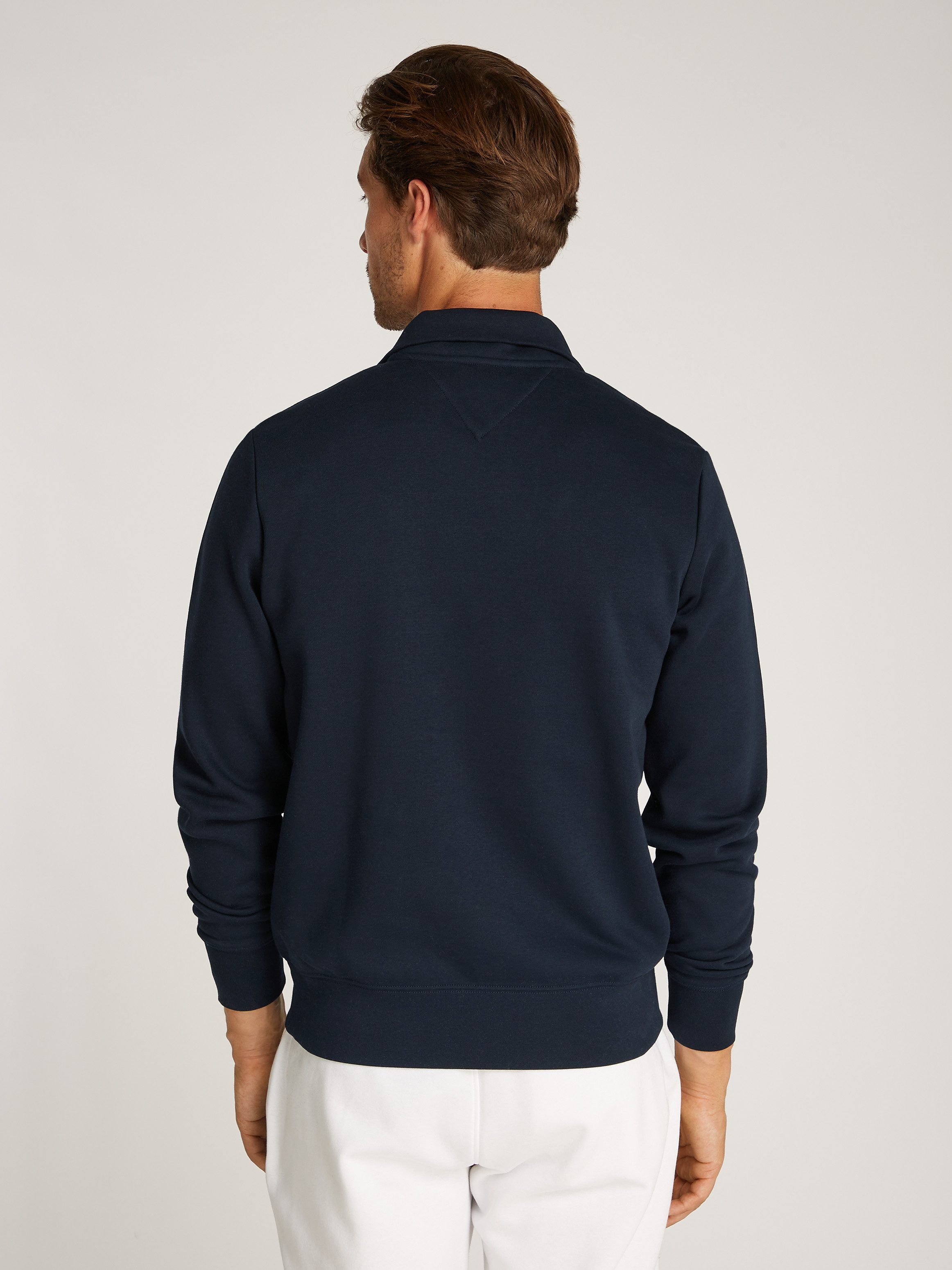 Tommy Hilfiger Sweatshirt ROUNDALL STAND COLLAR ZIP met staande kraag en ritssluiting