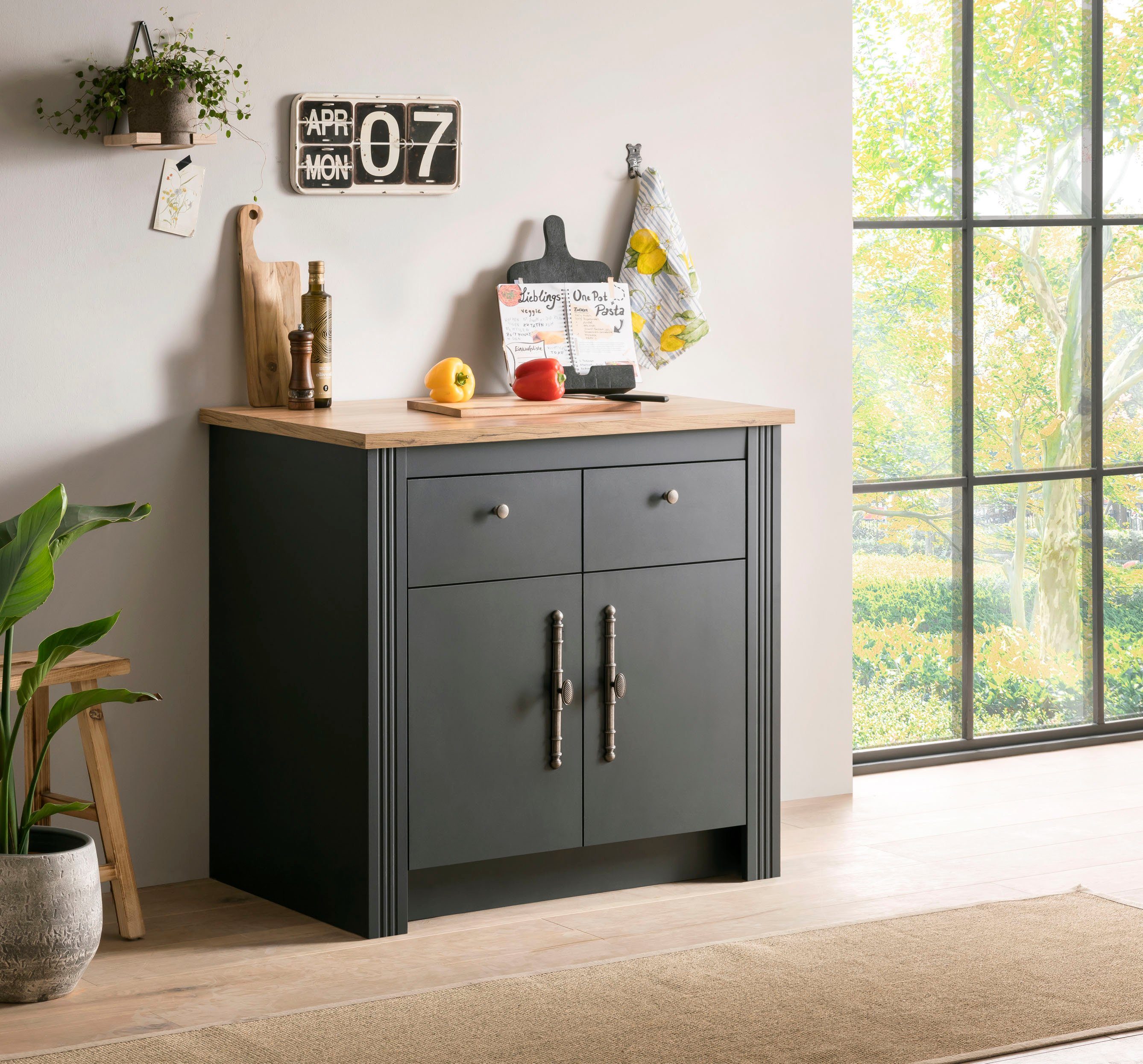 Kochstation Onderkast KS-Westminster in romantische landelijke stijl, breedte 100 cm, exclusief by otto