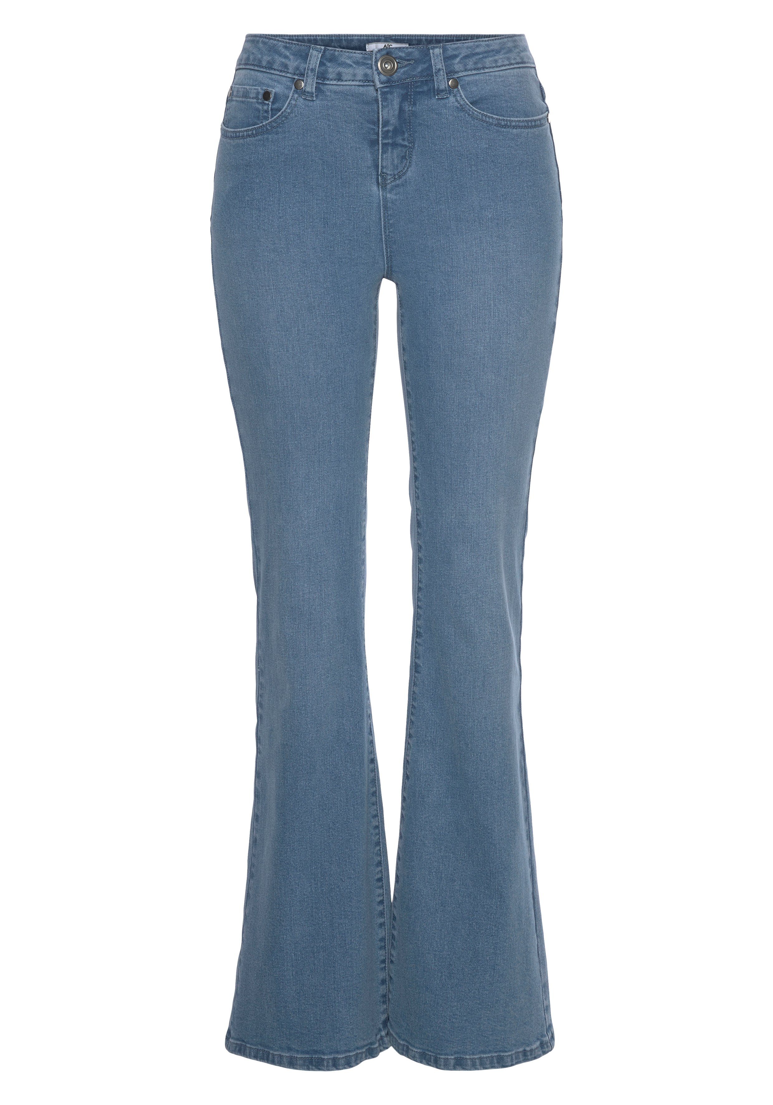 AJC High-waist jeans in flared vorm in 5-pocket-stijl