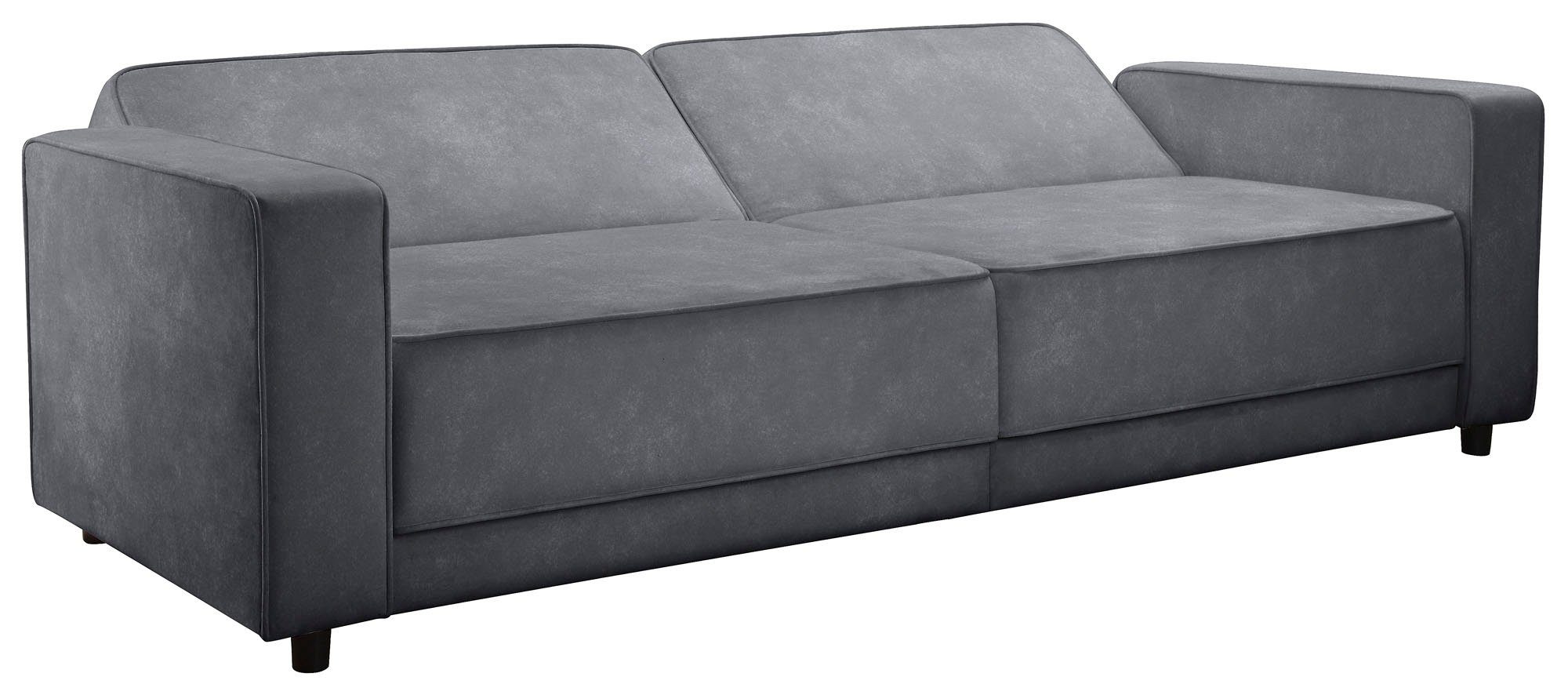 Dorel Home 3-zitsbank Allie slaapbank 225 cm Slaapbank functie (108/190cm), trendy ribfluweel of onderhoudsvriendelijk velours