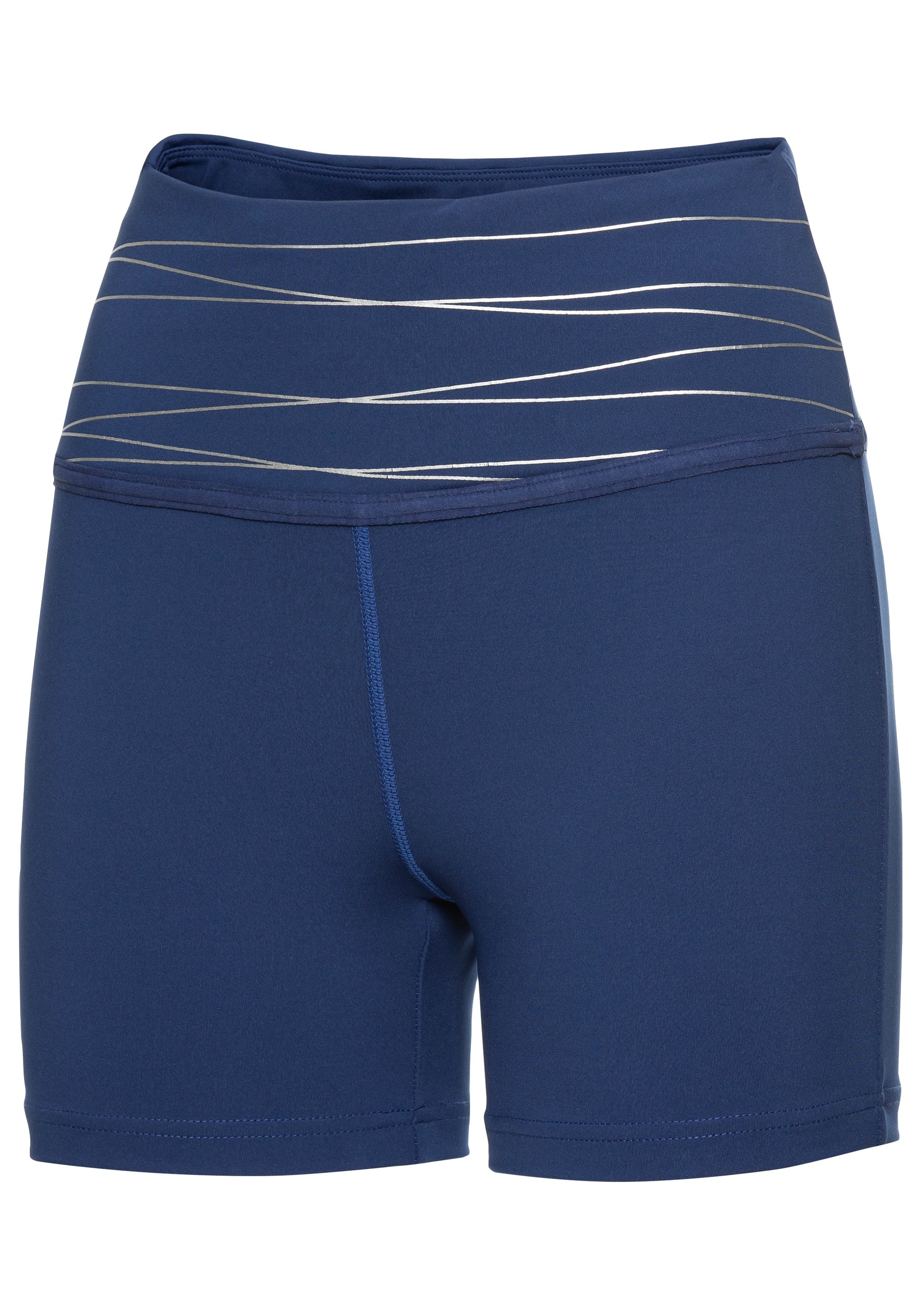 vivance active Short Korte broek Sportshorts met brede tailleband en print