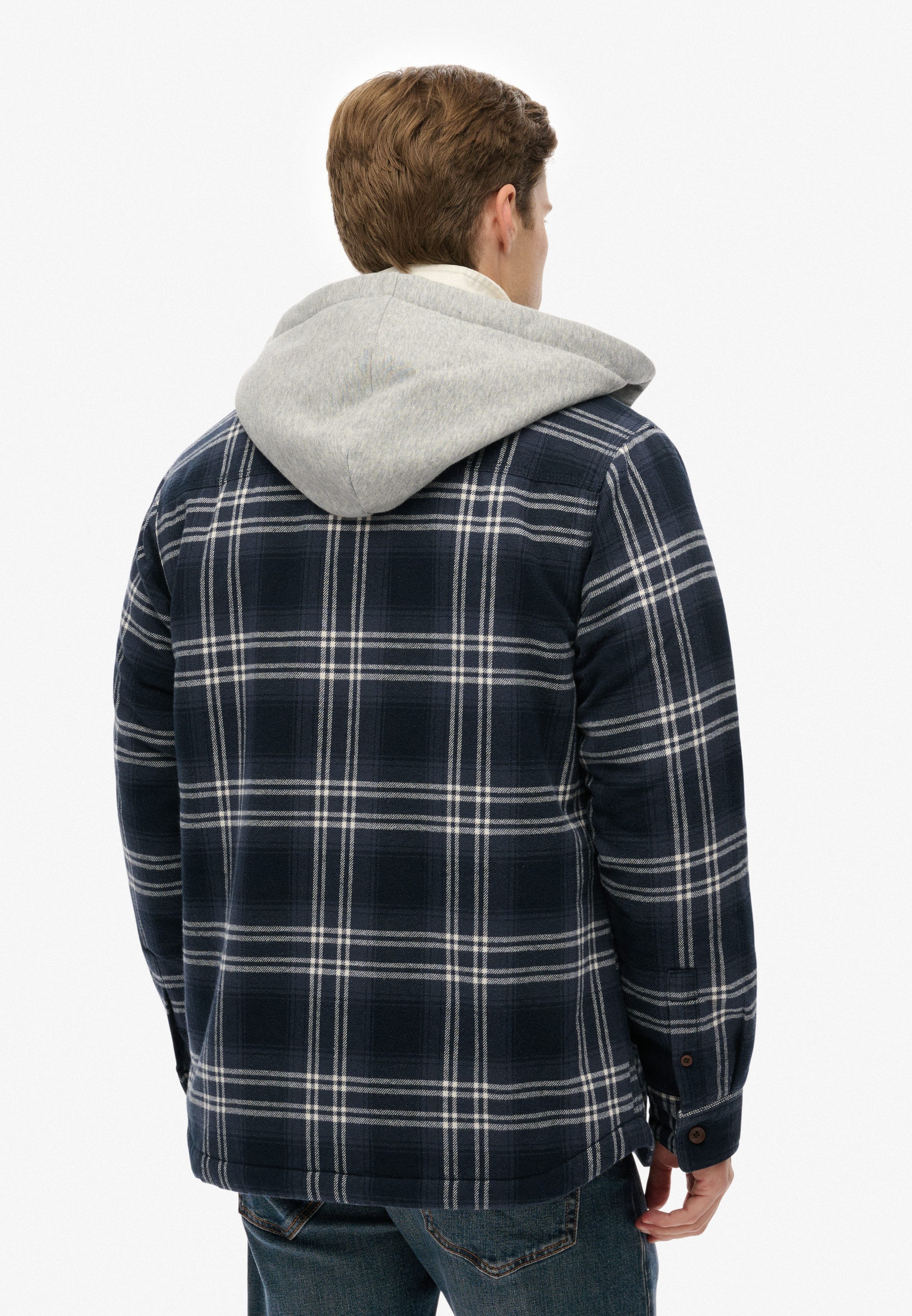 Superdry Overhemd met lange mouwen SURPLUS HOODED CHECK SHIRT