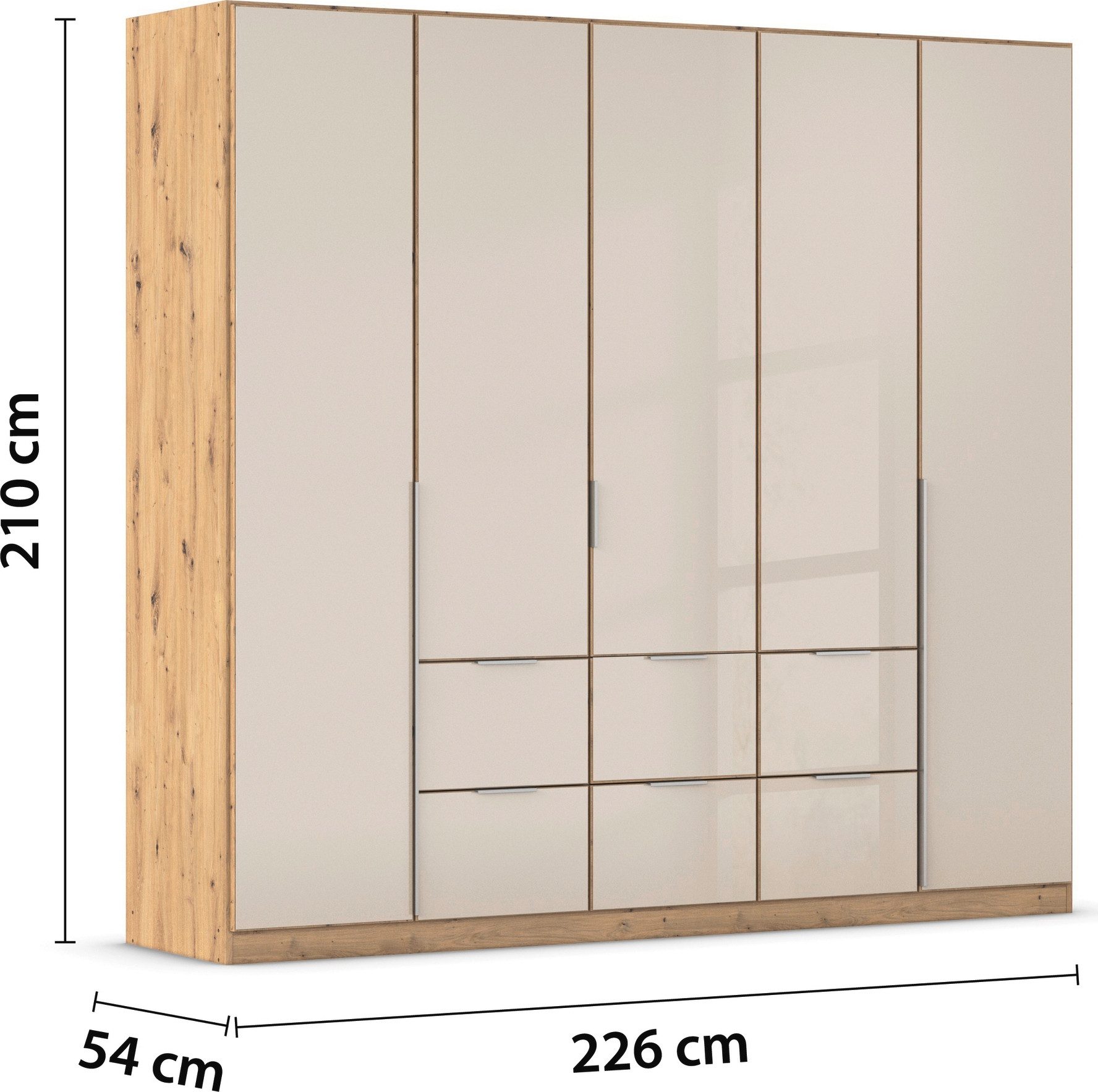rauch Draaideurkast Kledingkasten kast garderobe AGORDO met glazen front