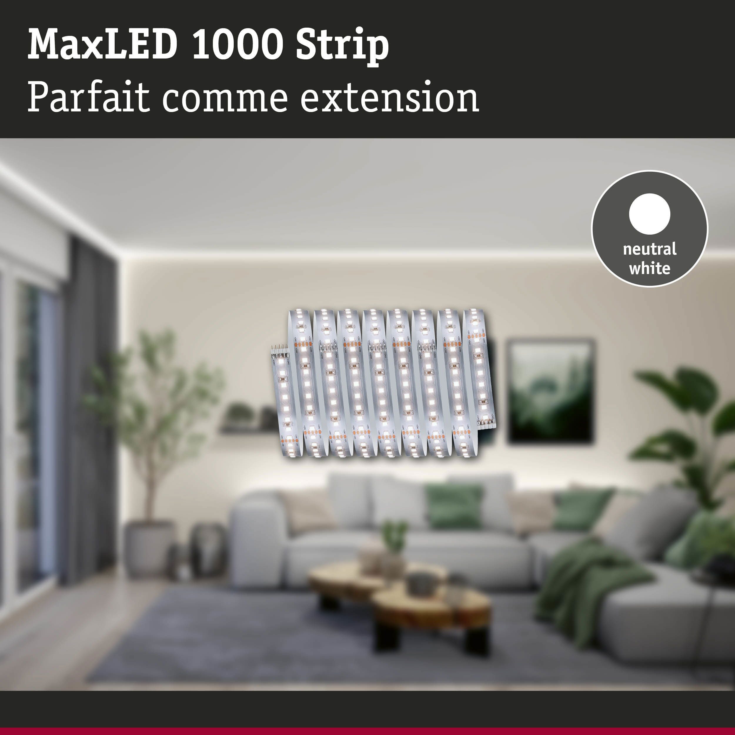 Paulmann Led-strepen MaxLED 1000 LED strip neutraal wit enkelstrip (1 stuk)
