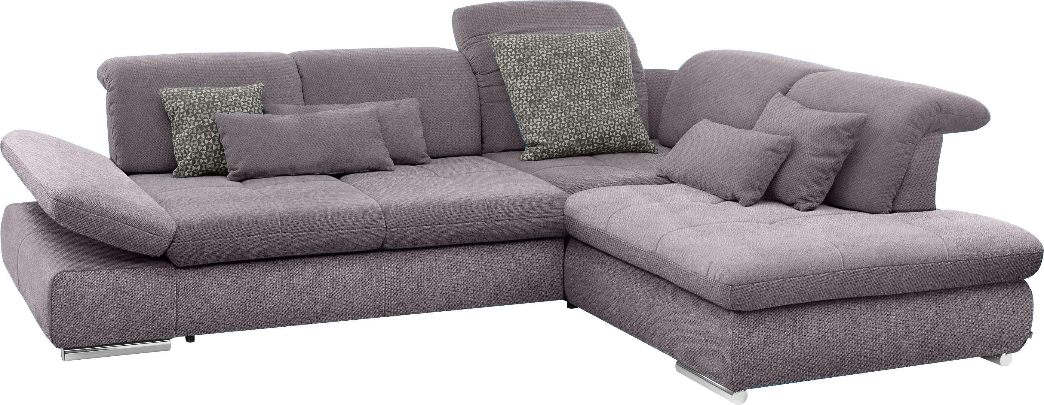 set one by Musterring Hoekbank SO 4100 met comfortabele pocketvering en hoofdeindeverstelling,