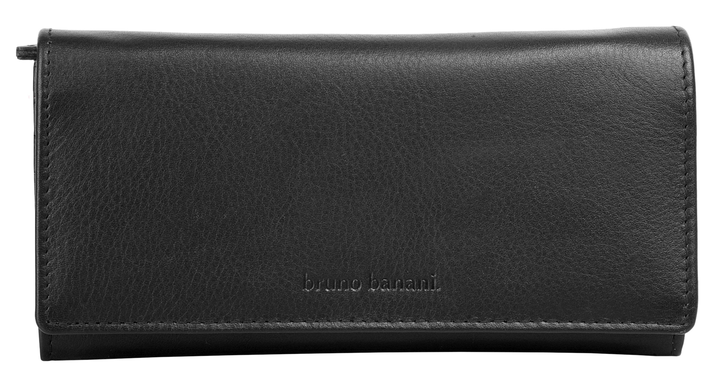 Bruno Banani Portemonnee echt leder unisex portemonnees zwart