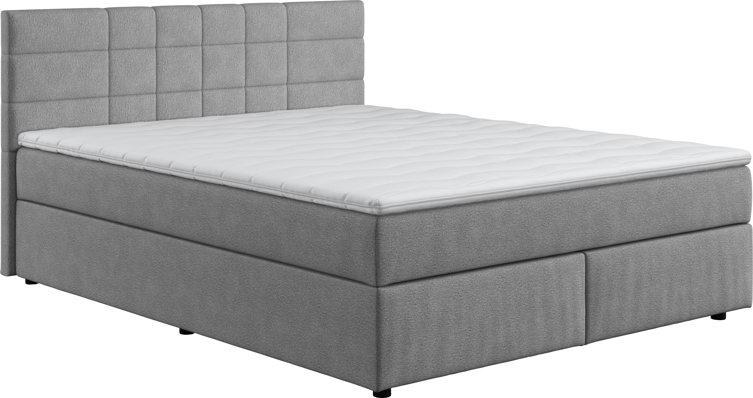 COTTA Boxspring NALA optioneel verkrijgbaar met matras en matrastopper boxsprings grijs